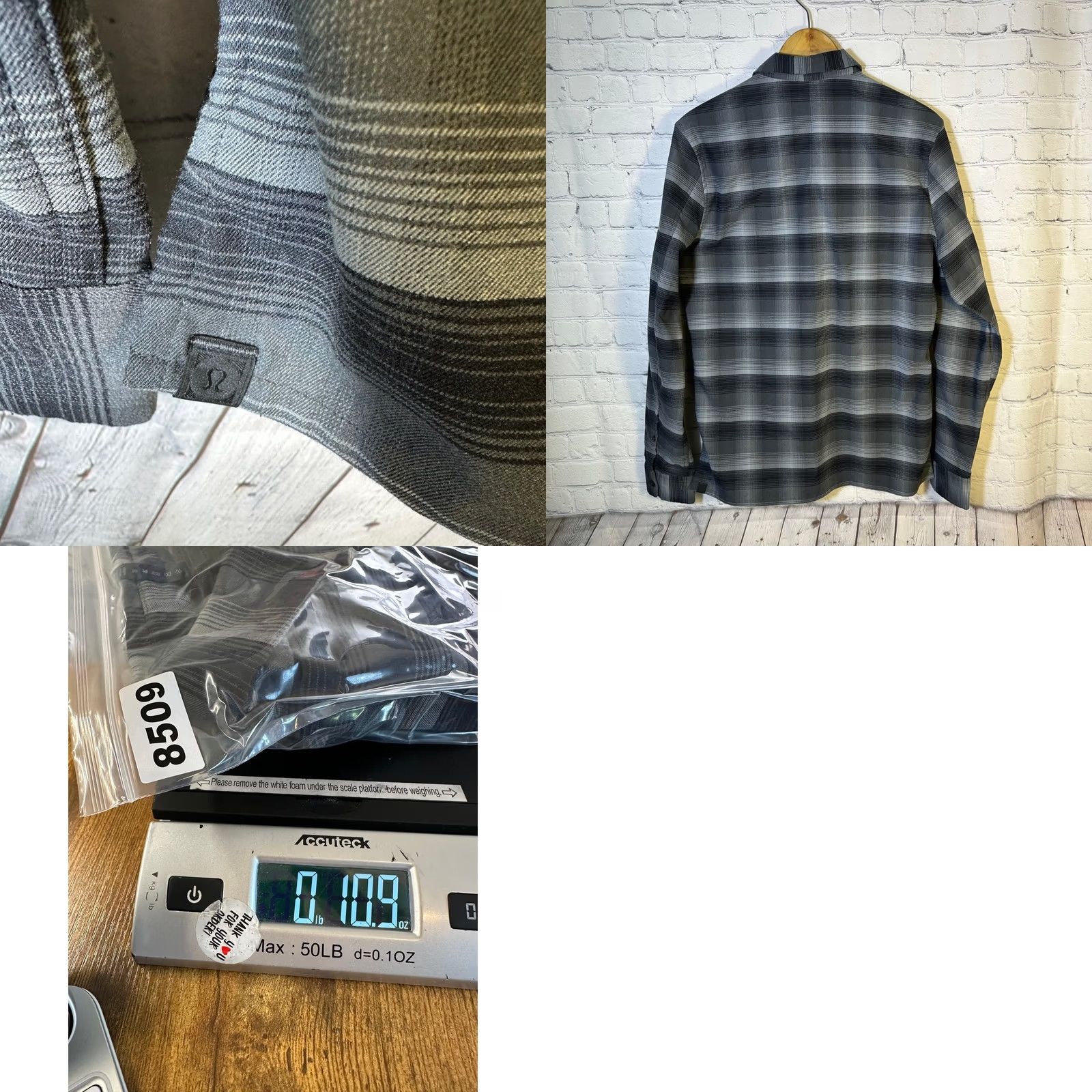 Lululemon Lululemon Mason Peak Long Sleeve Flannel Shirt Mens M Grey Black Plaid Button-Up Pocket Zipper Moisture Wicking Quick Dry Casual Outdoor Pastel? Size US M / EU 48-50 / 2 - 8 Thumbnail