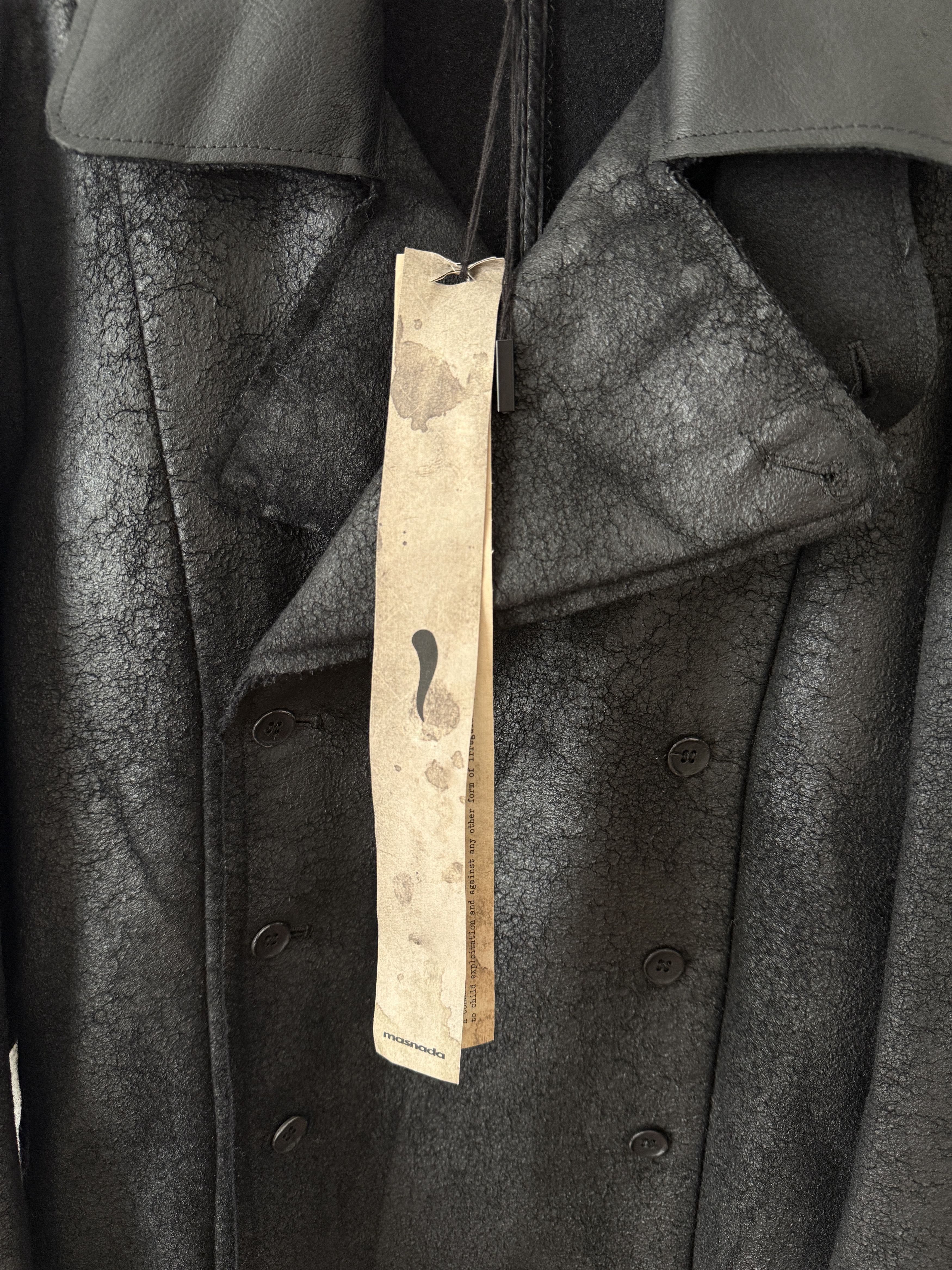 Masnada Heavy Wool Distressed Buttoned Overcoat Size US L / EU 52-54 / 3 - 12 Thumbnail