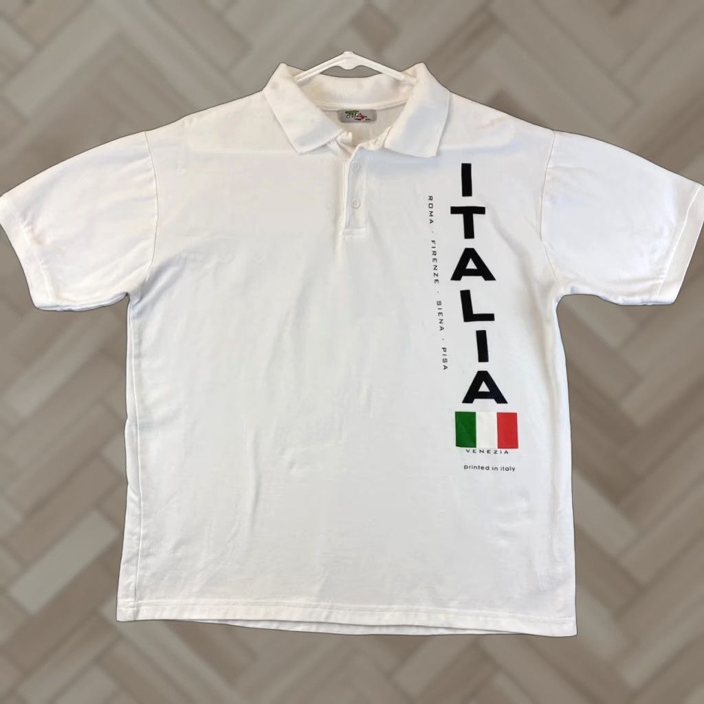 Vintage MIA Polo Shirt Men Slim 2XL White Short Sleeve Logo 100% Cotton UPDATE: 80-37 / Outdoor Vintage? No, but logo polo. Size US XXL / EU 58 / 5 - 1 Thumbnail