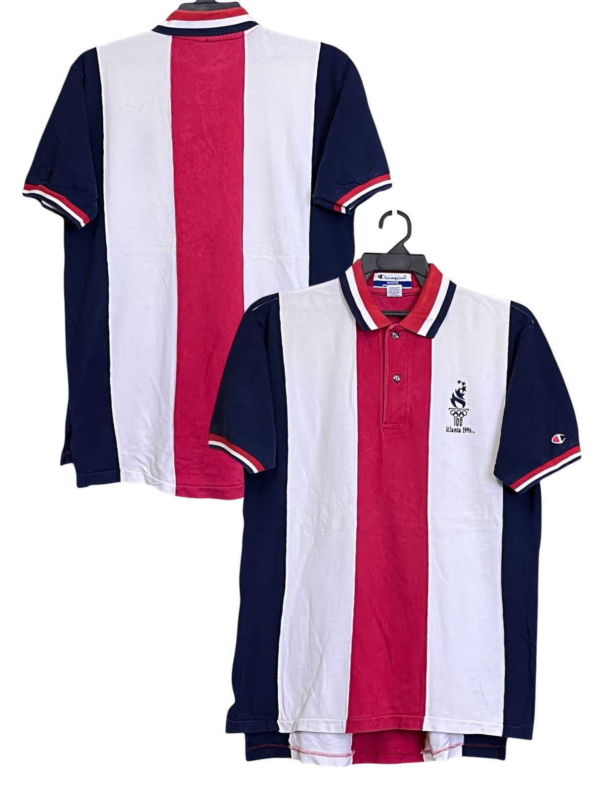 USA Olympics Rare🔥Vintage champion OLYMPIC ATLANTA 1996 polo shirt Size US L / EU 52-54 / 3 - 1 Thumbnail
