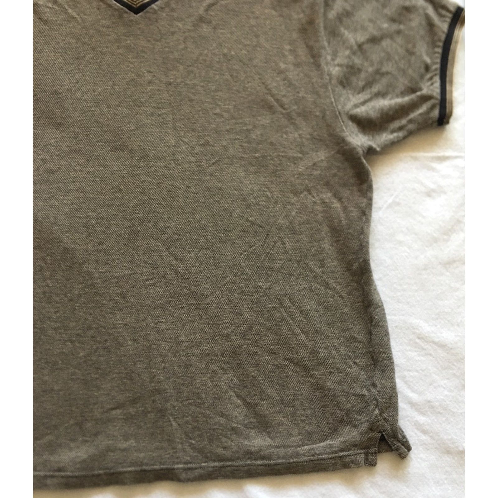 Ralph Lauren Chaps Ralph Lauren Polo Shirt XL Gray V-Neck Short Sleeve Men Polo Shirt B8 Regular Fit Size US XL / EU 56 / 4 - 5 Thumbnail