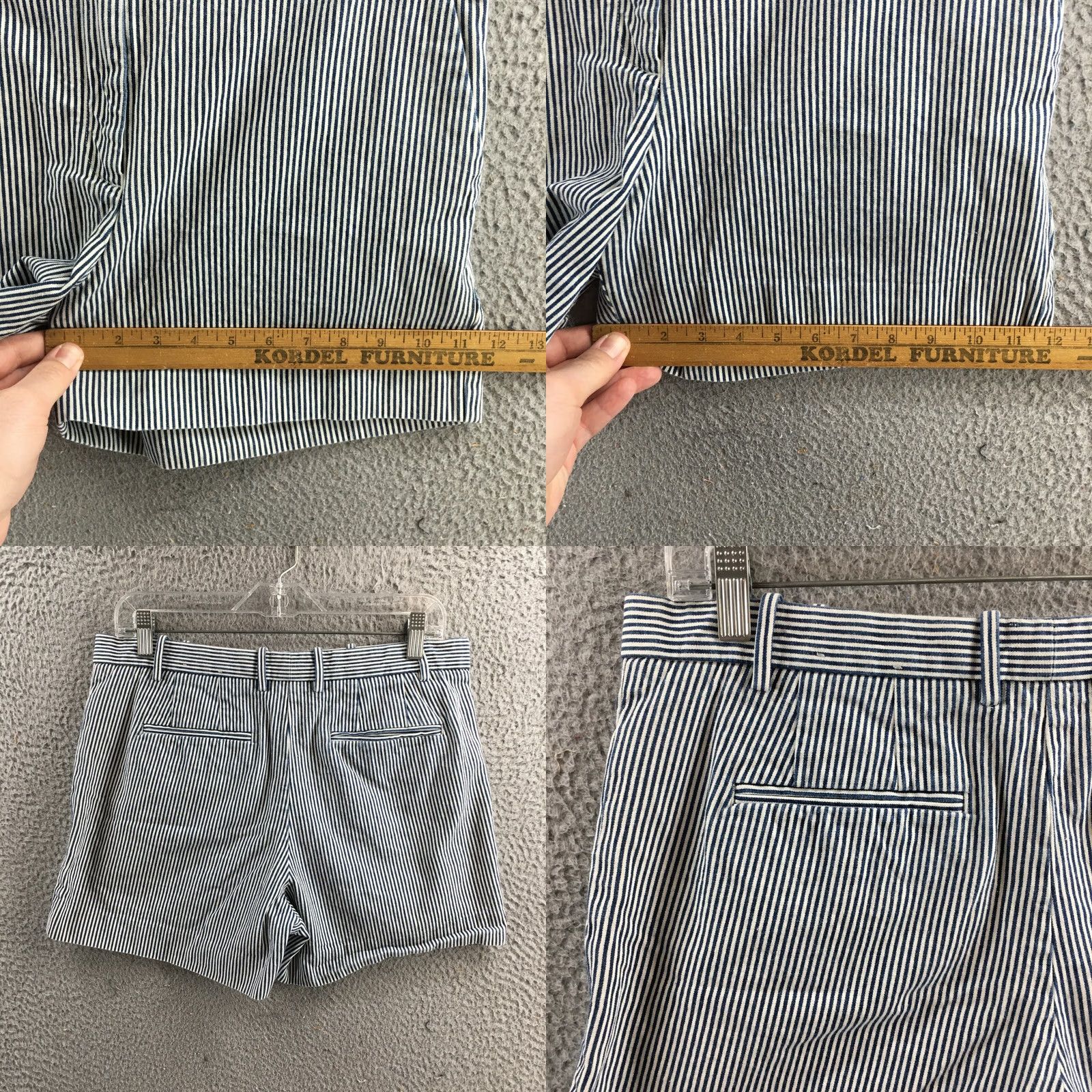 Gap Gap Chino Shirt Womens 8 Blue White Striped Mid Rise Zip Size 30" / US 8 / IT 44 - 8 Thumbnail