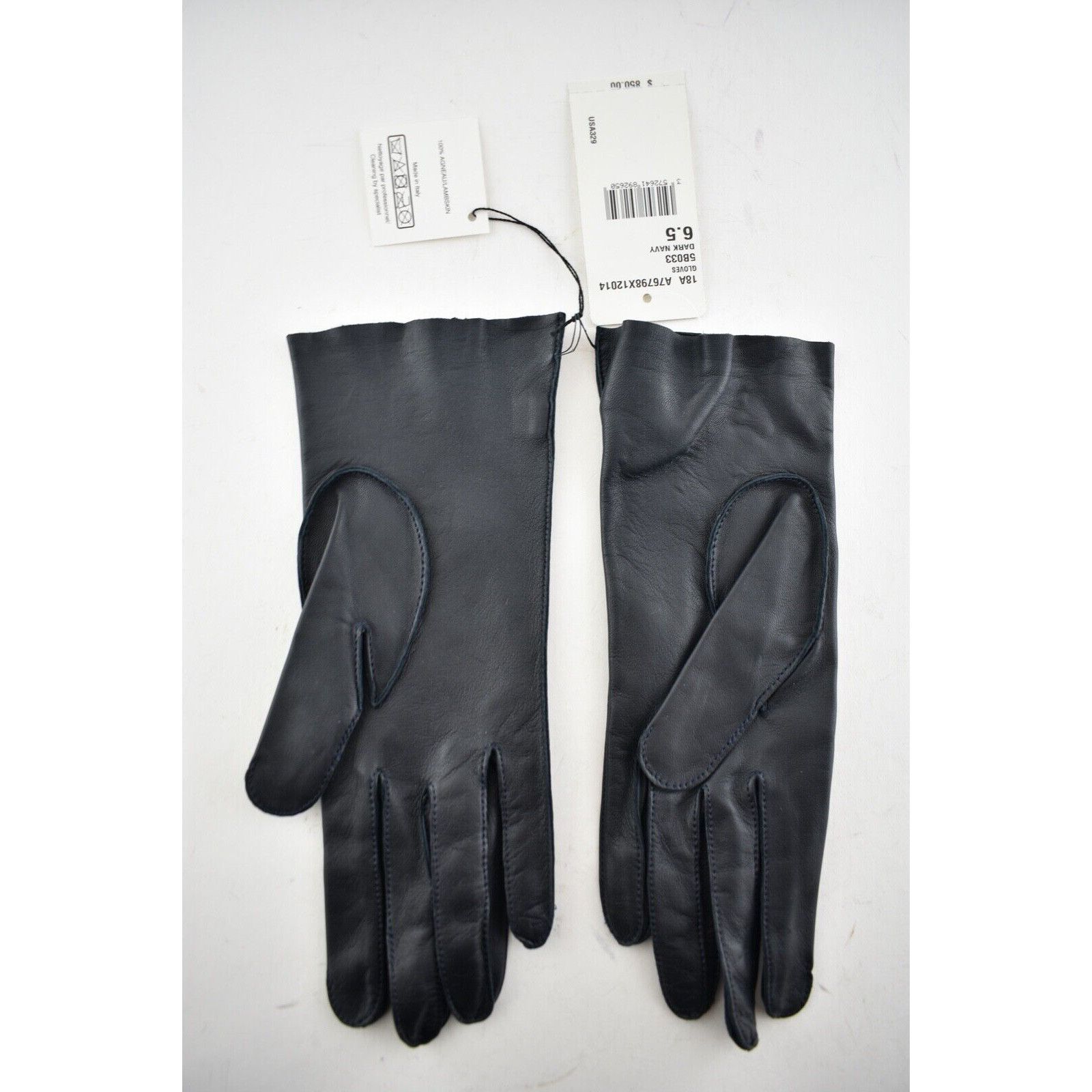 Chanel Chanel Lambskin Leather CC Stitch Logo 5 Finger Gloves 6.5 Size ONE SIZE - 4 Thumbnail