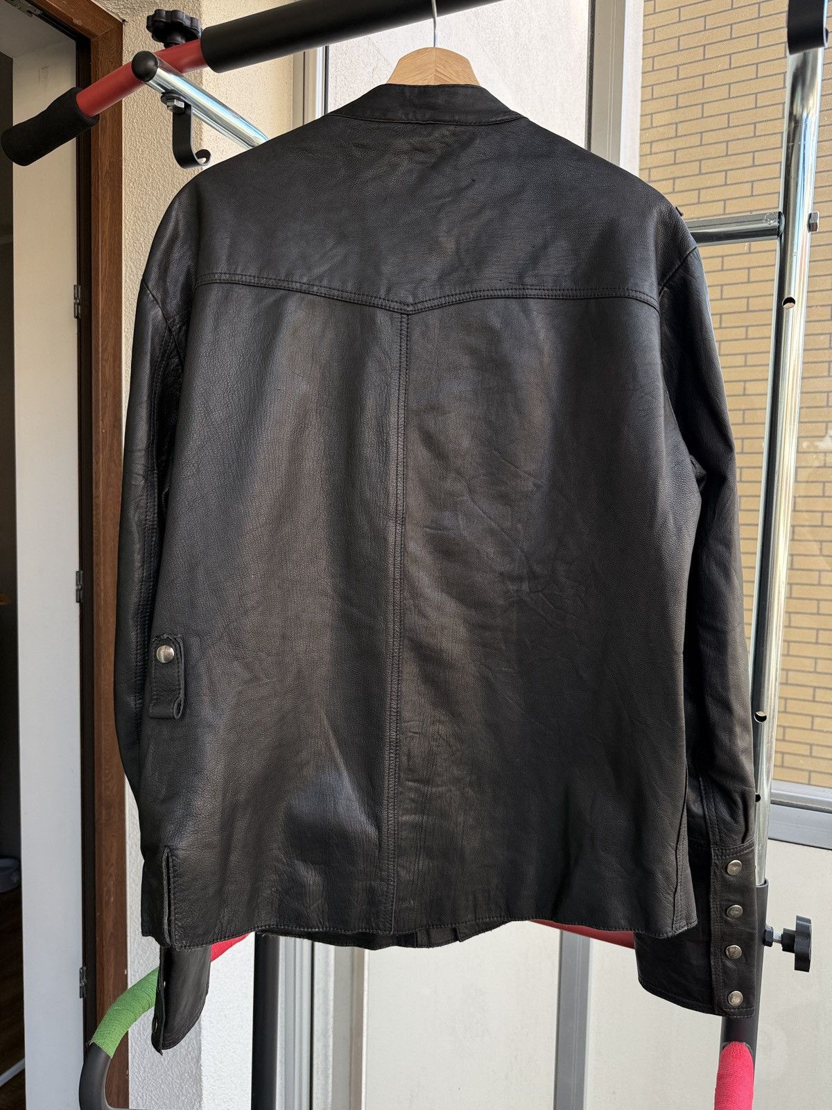 Allsaints Allsaints Ramones Leather Bomber Button Punk Motor Jacket Size US XL / EU 56 / 4 - 7 Thumbnail