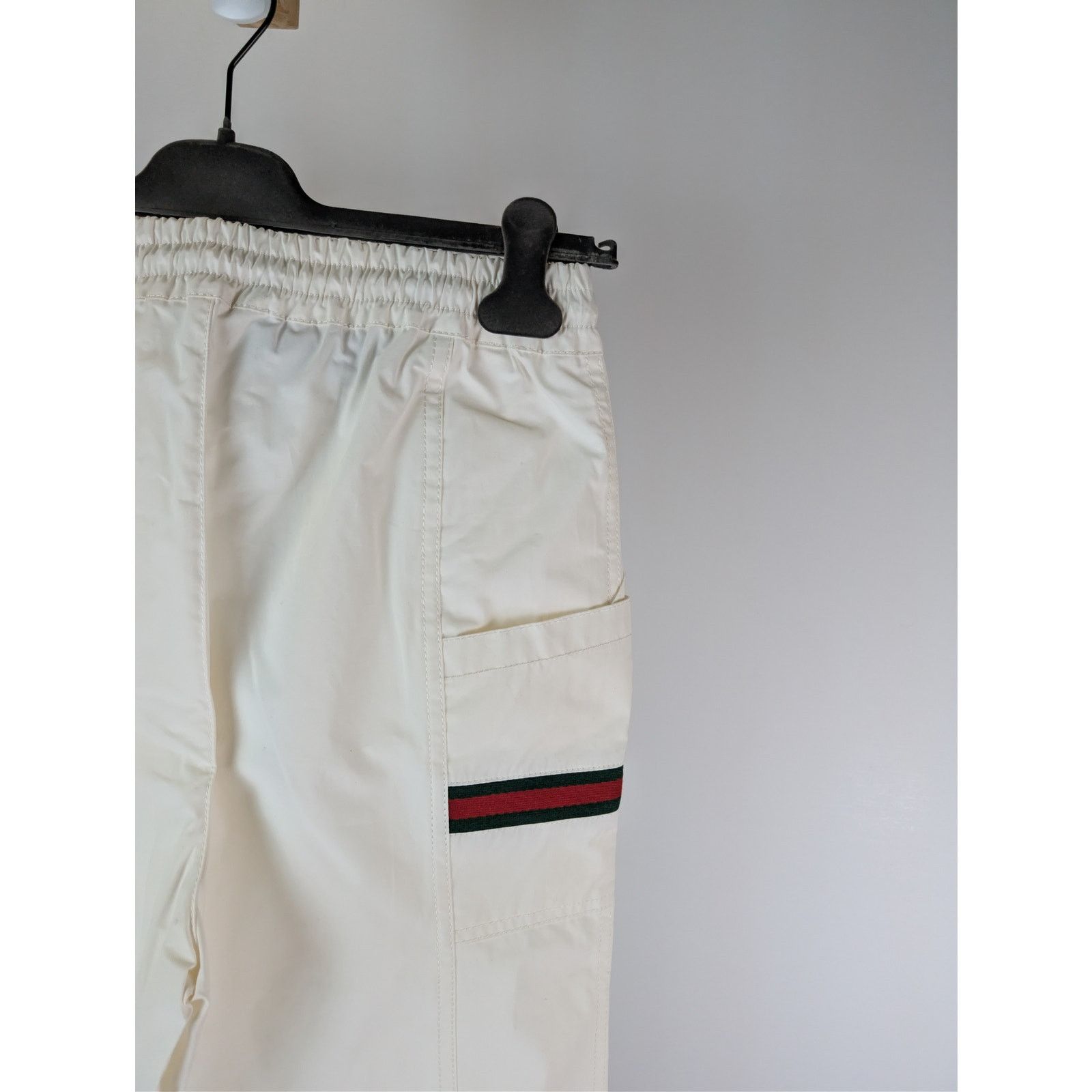 Gucci o1rshd1 Cotton Canvas W/Web Pants Trouser Sweatpants White Size US 44 / EU 60 - 12 Thumbnail