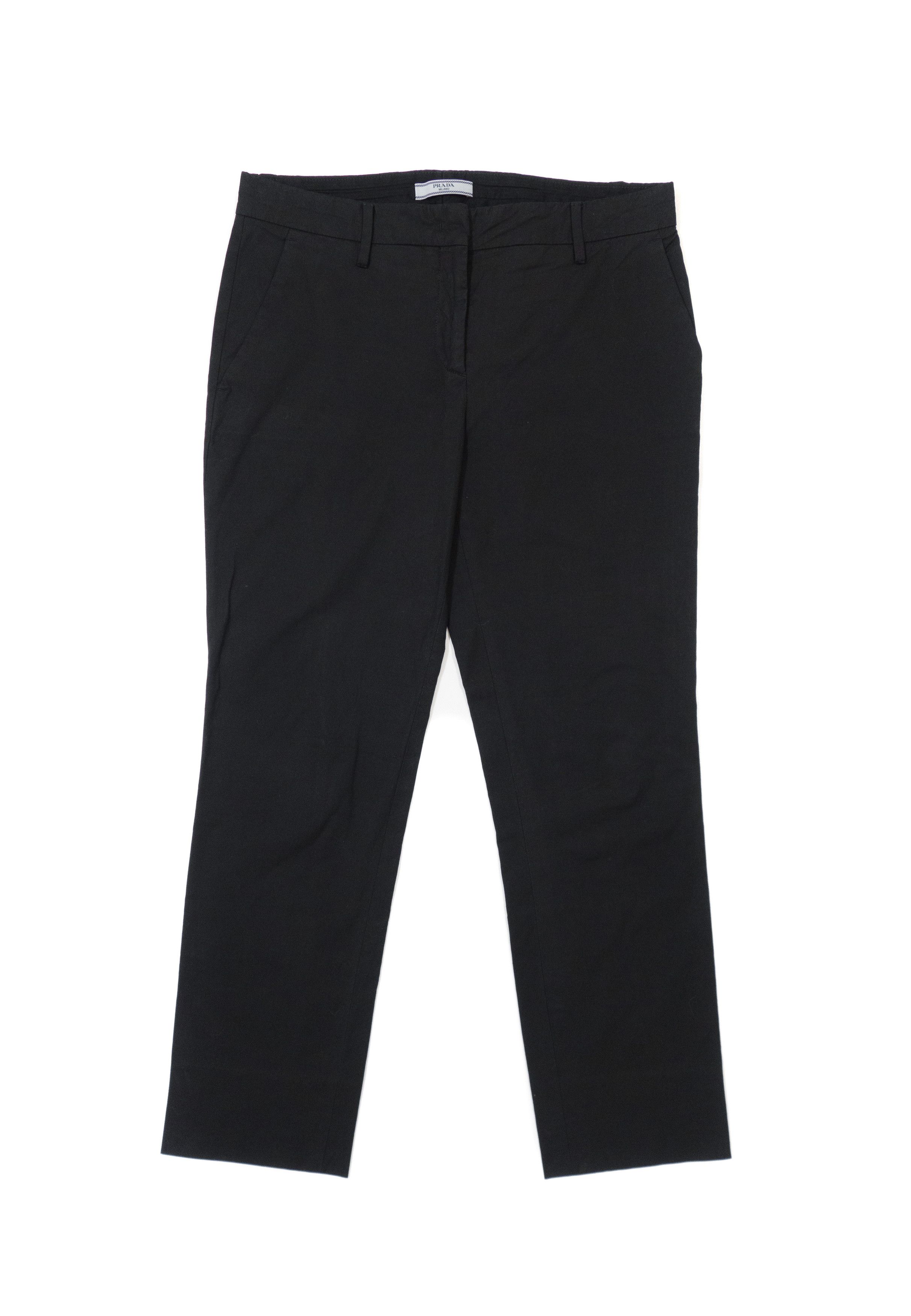 Prada Milano Cropped Fit Logo Pants P2925 2015 Size 32" / US 10 / IT 46 - 1 Thumbnail