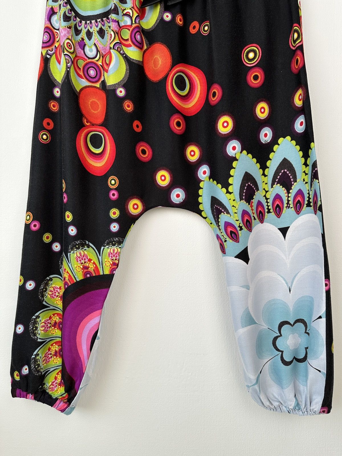Desigual DESIGUAL Japanese Harem Drop Crotch Multicolor Pants Size 28" / US 6 / IT 42 - 4 Thumbnail
