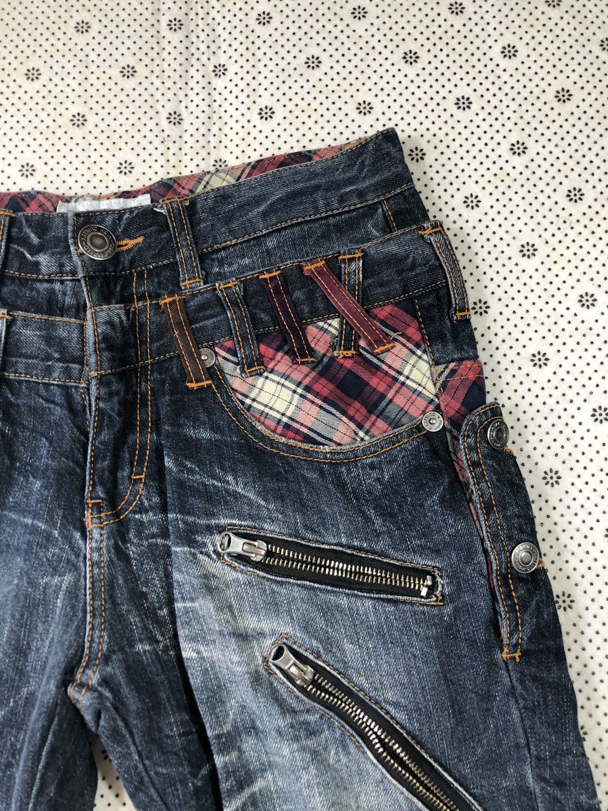 Hysteric Glamour × Japanese Brand Nylaus flared bondage jeans Size US 31 - 6 Thumbnail