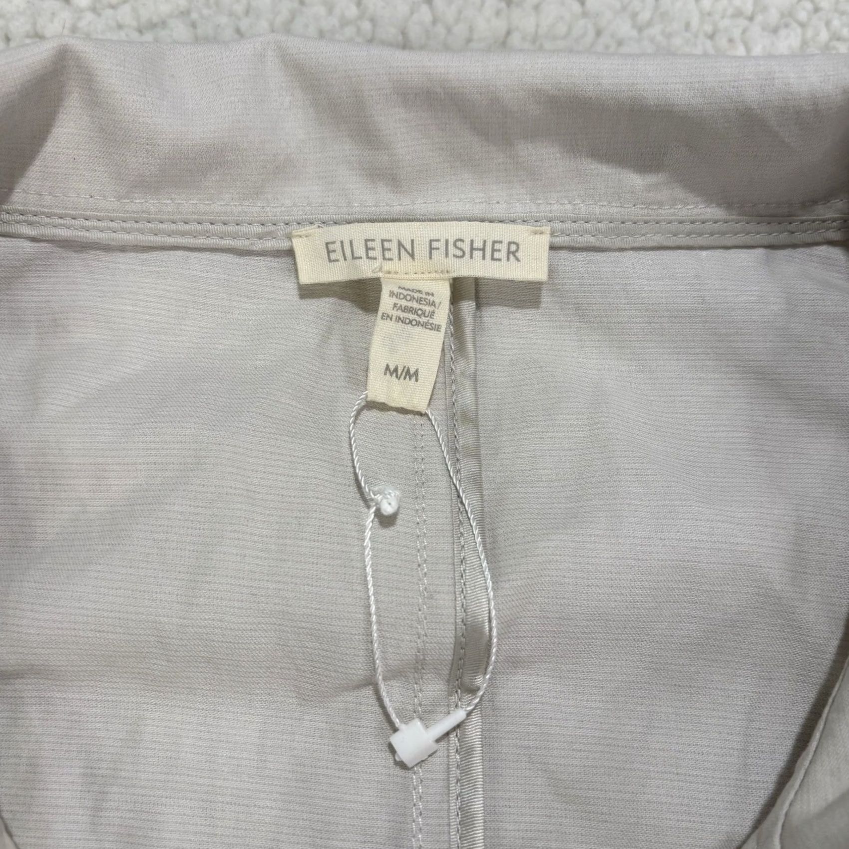 Eileen Fisher Eileen Fisher Beige Organic Cotton Woven Jacket Zip Bone Lightweight Women M Beige Jacket Regular O RG Size M / US 6-8 / IT 42-44 - 5 Thumbnail