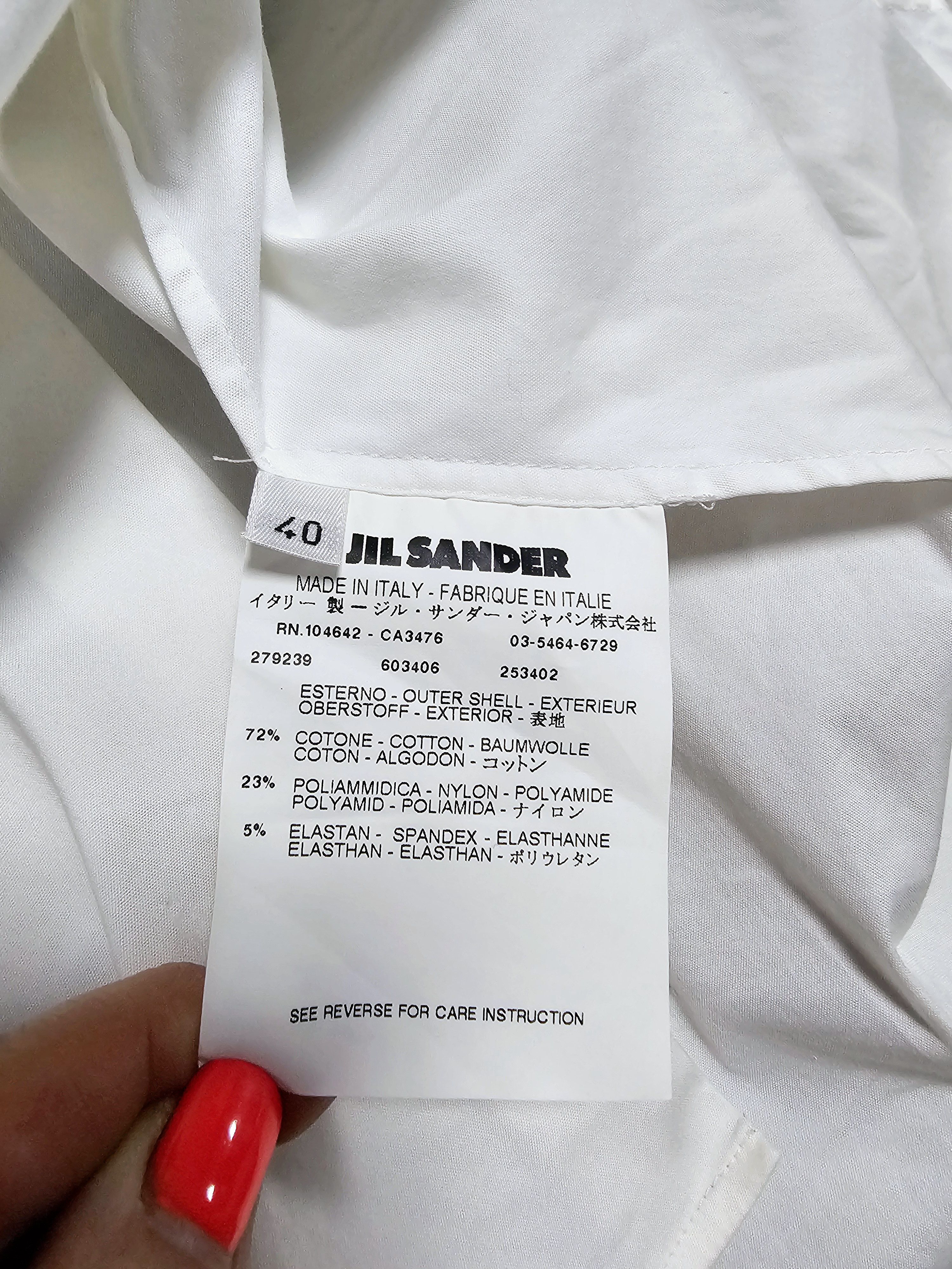 Jil Sander JIL SANDER Made in Italy White Shirt Size S / US 4 / IT 40 - 5 Thumbnail