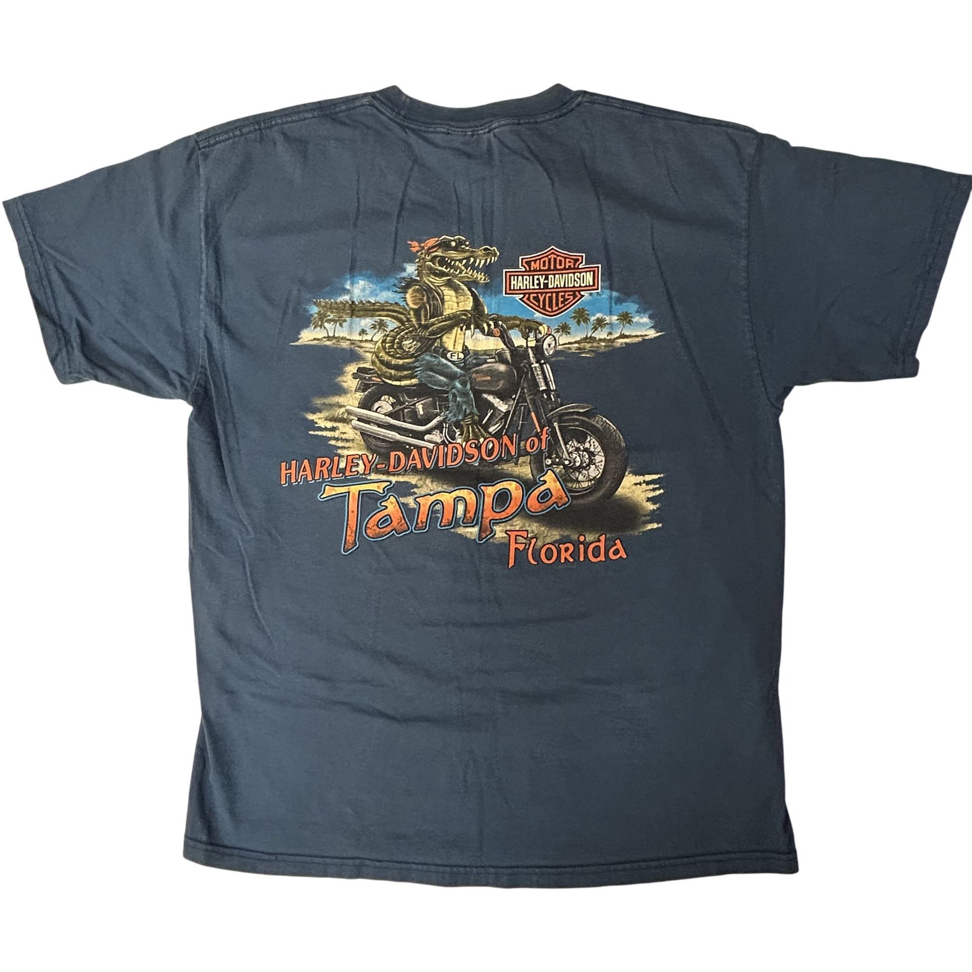Harley Davidson REPTILE Cruising Motorcycle ALLIGATOR Biker BAD TO THE BONE Size US L / EU 52-54 / 3 - 2 Thumbnail