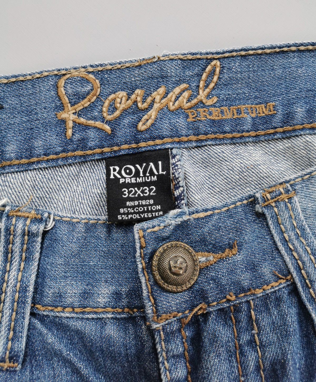 Jean Royal Premium Light Denim Jeans Size US 34 / EU 50 - 6 Thumbnail
