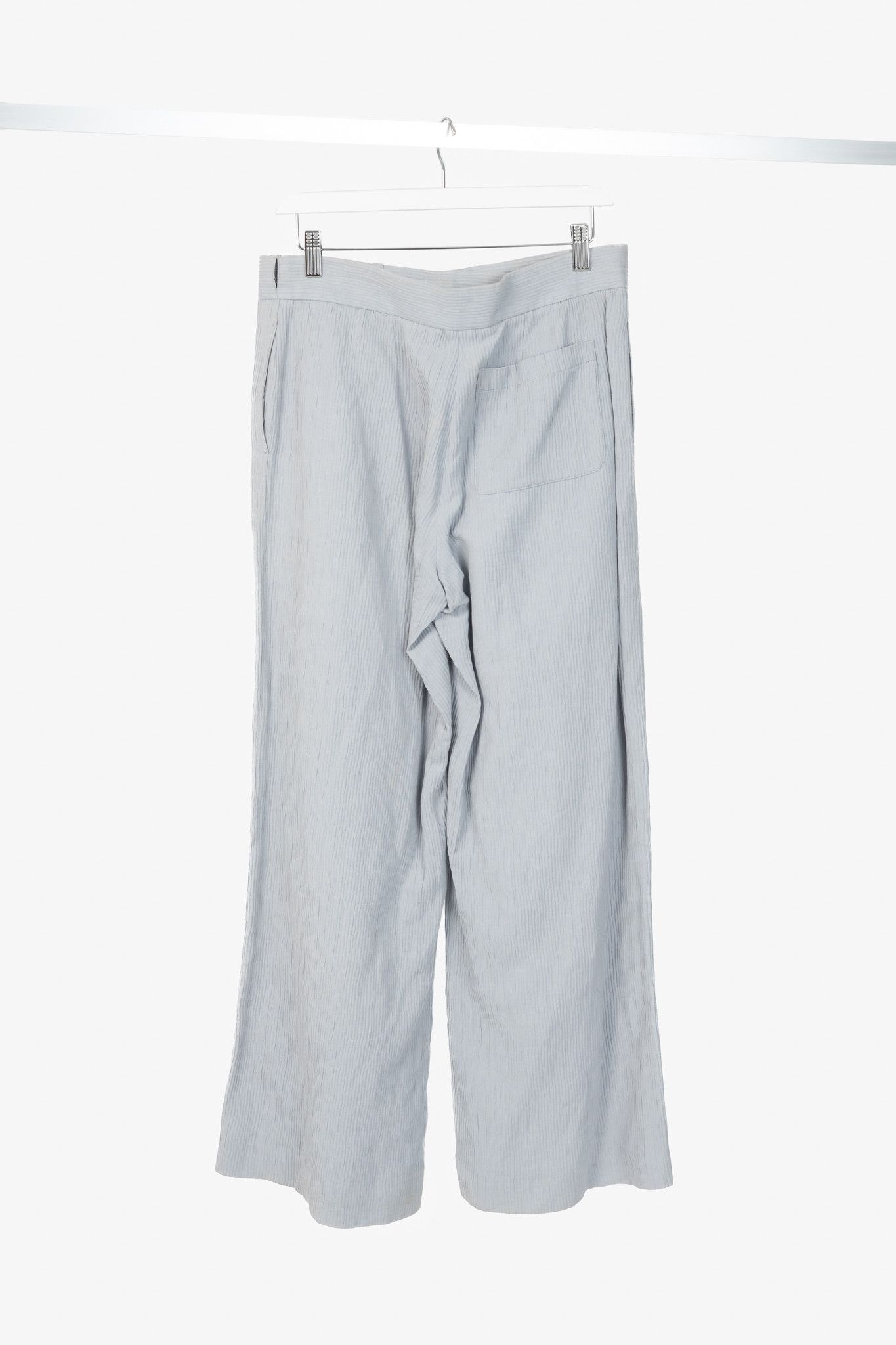 Armani Collezioni Armani Collezioni Cotton/Linen-Blend Wide-Leg Trousers Size 28" / US 6 / IT 42 - 2 Thumbnail