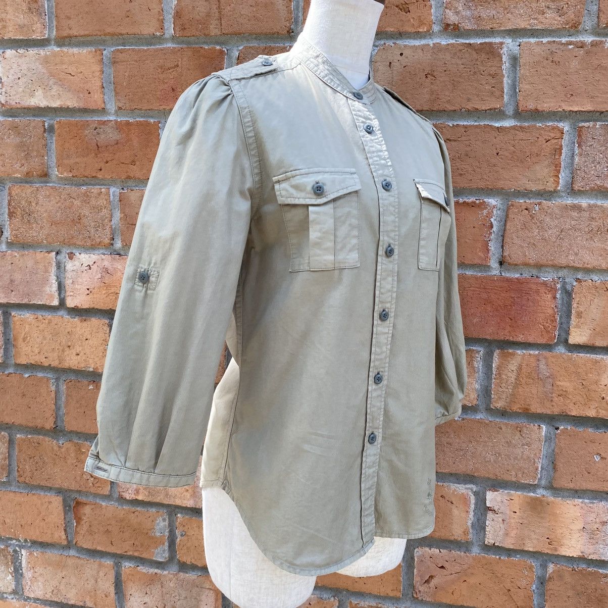 Polo Ralph Lauren POLO JEANS COMPANY Beige Button-Up Shirt with Epaulettes Size M / US 6-8 / IT 42-44 - 19 Thumbnail