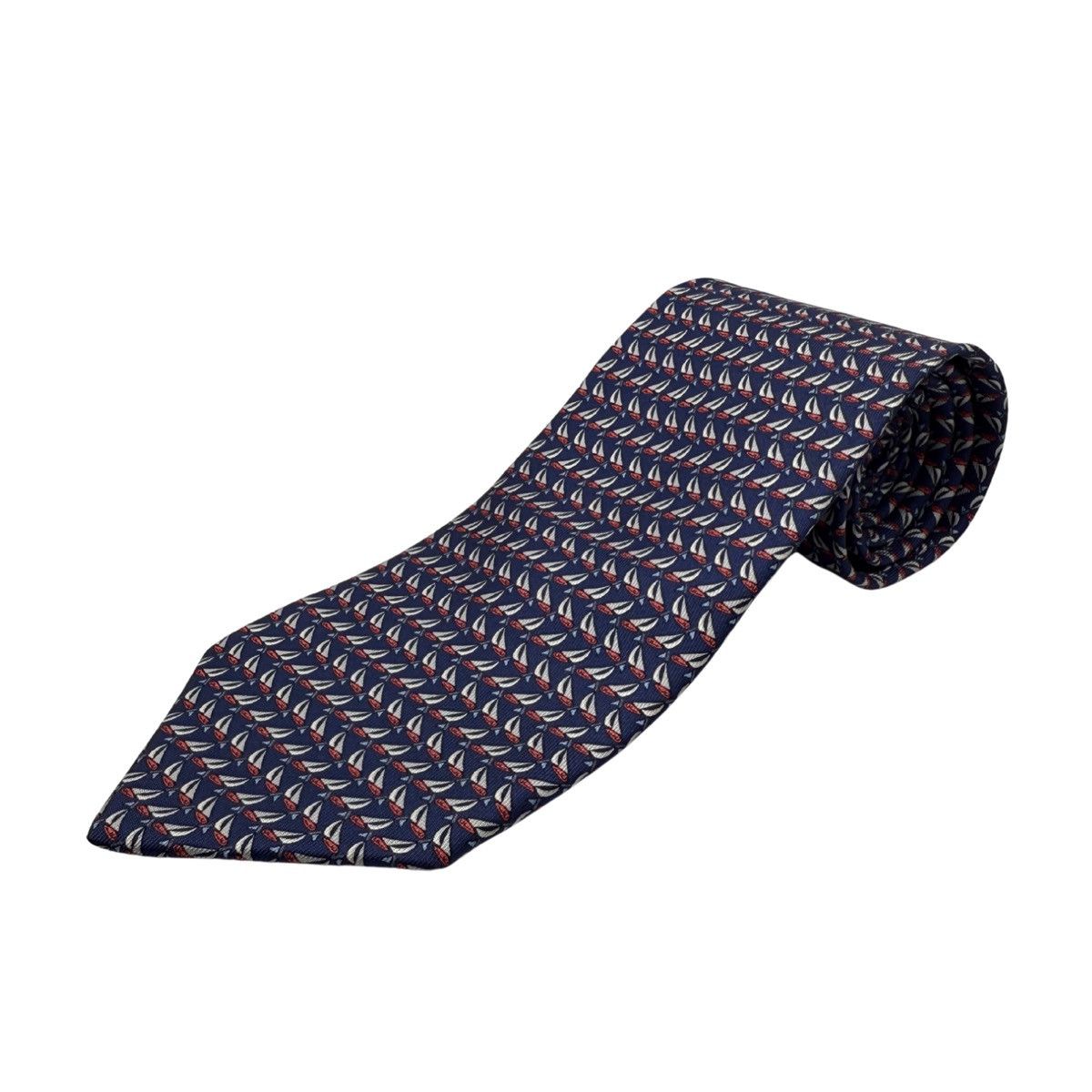Salvatore Ferragamo Salvatore Ferragamo Silk Tie, Navy, Made in Italy, Like New Size ONE SIZE - 1 Thumbnail