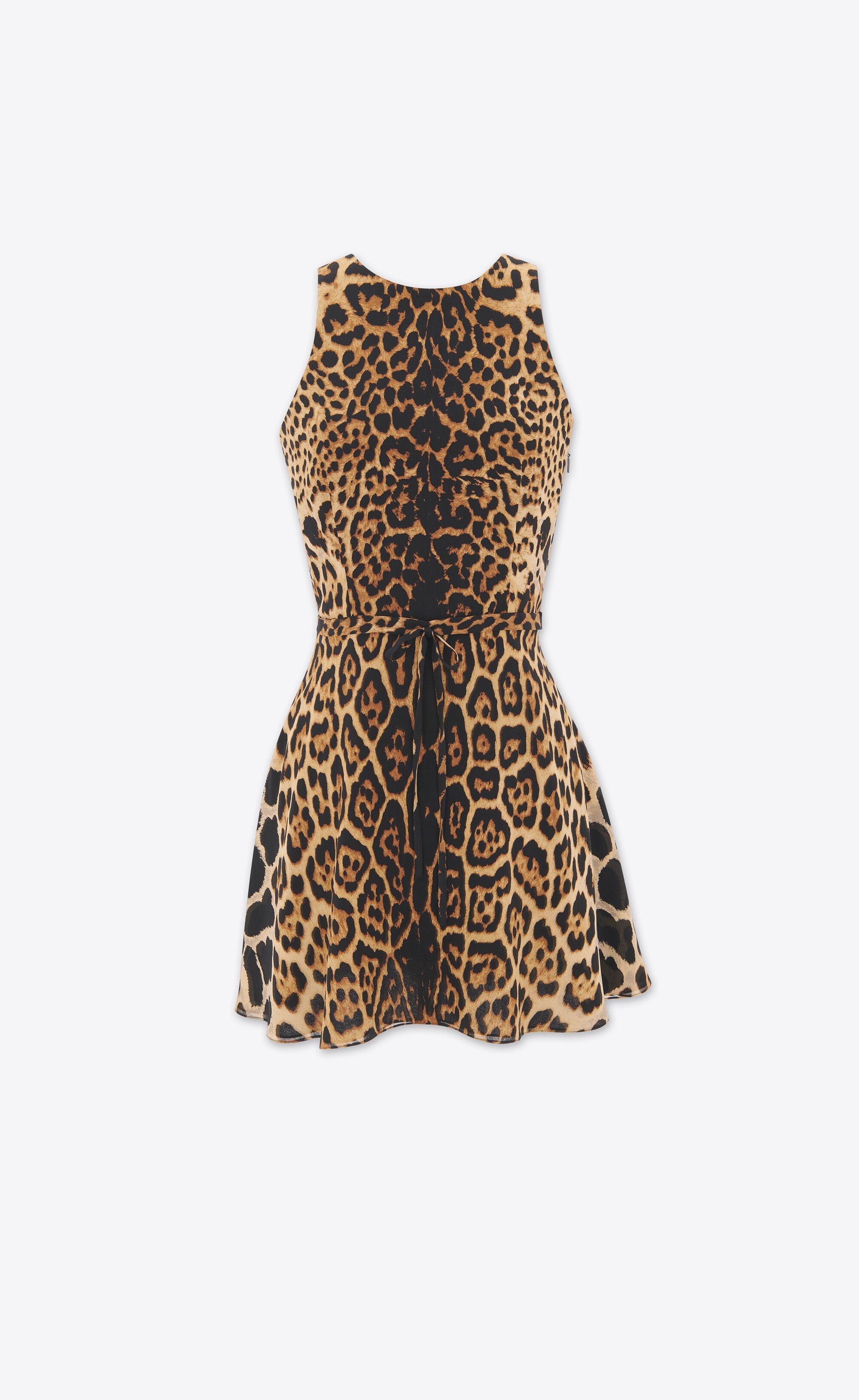 Saint Laurent Paris o1y0126 Mini Dress in Brown/Black Size M / US 6-8 / IT 42-44 - 1 Thumbnail