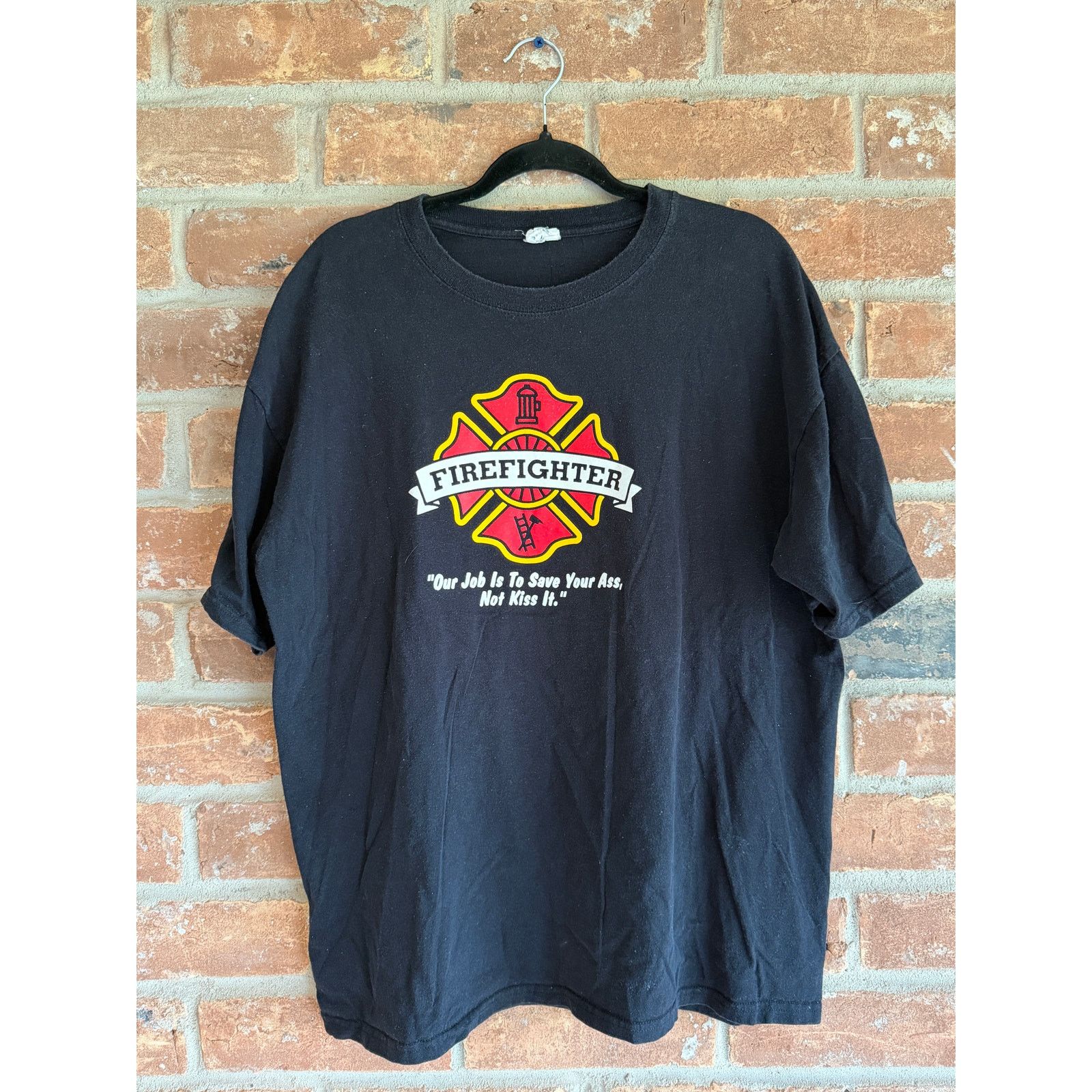 Anvil Vintage Firefighter Graphic Tee Funny Slogan XL Size US XL / EU 56 / 4 - 1 Thumbnail