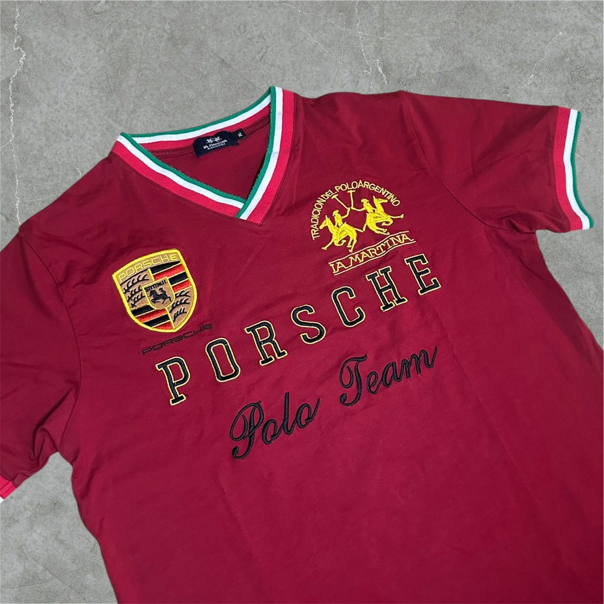 La Martina × Porsche Design La Martina Porsche Polo Shirt | Rot | Größe XL Size US XL / EU 56 / 4 - 2 Thumbnail
