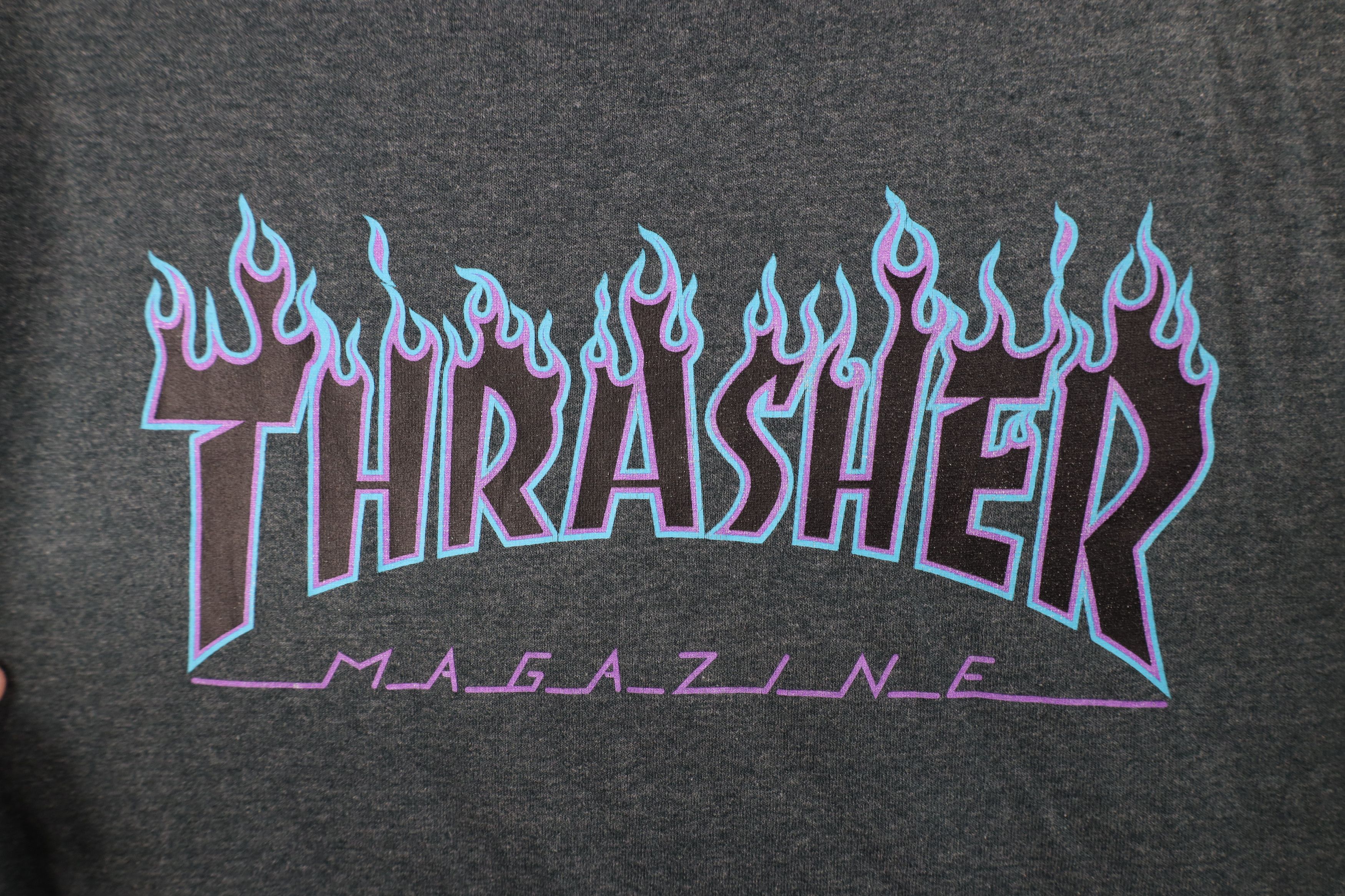 Thrasher Vintage Y2K Thrasher Magazine Fire Flames Skateboard T-Shirt Size US L / EU 52-54 / 3 - 4 Thumbnail