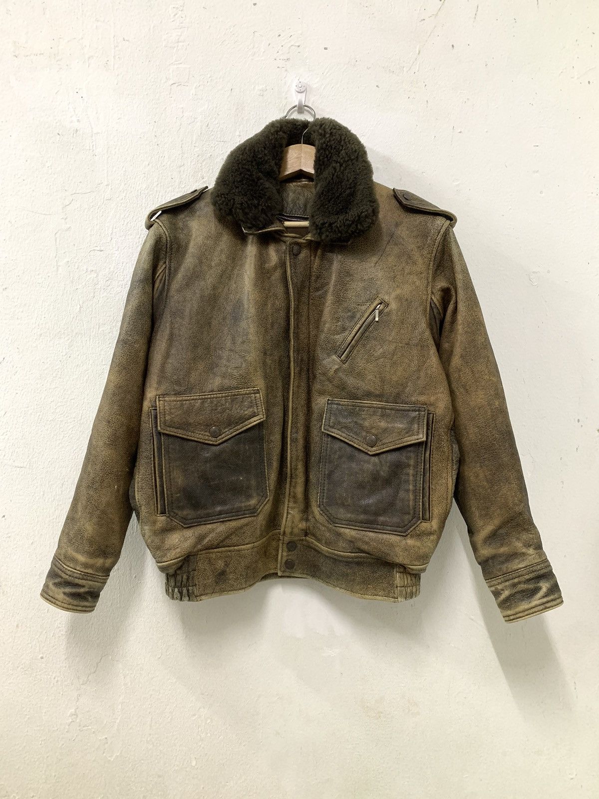 Leather Vintage Flying Leather Jacket Size US M / EU 48-50 / 2 - 1 Thumbnail