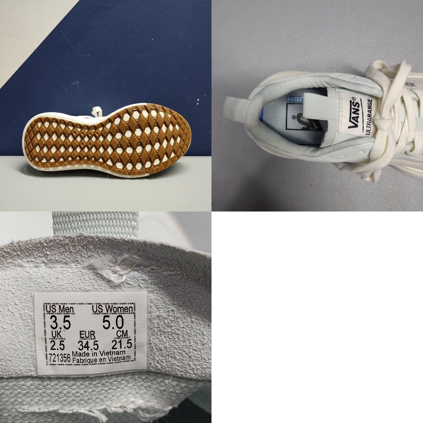 Vans Vans UltraRange Ultracush Sneakers Women Size 5 Blue White Athletic Lace Up 721356 NWOB 90s Theme Size US 5 / IT 35 - 9 Thumbnail