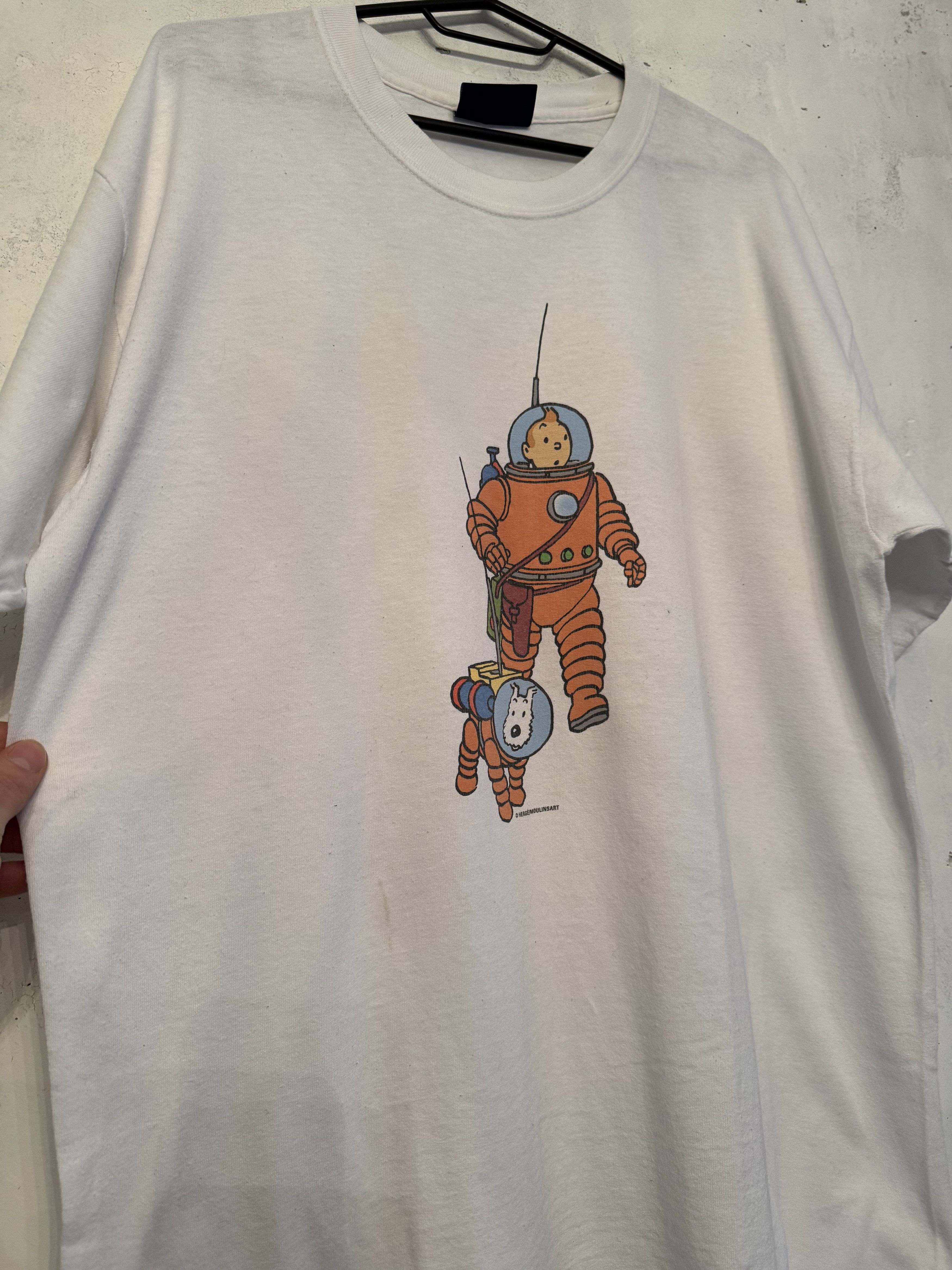 Cartoon Network Vintage 90s The Adventures of Tintin Moon Cartoon T-shirt Size US L / EU 52-54 / 3 - 3 Thumbnail