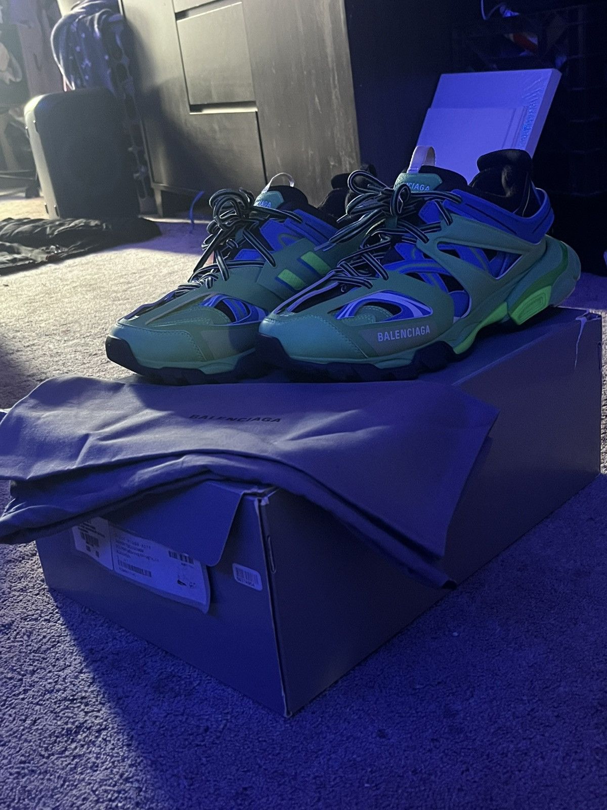 Balenciaga Balenciaga Track: green & blue Size US 9 / EU 42 - 1 Thumbnail