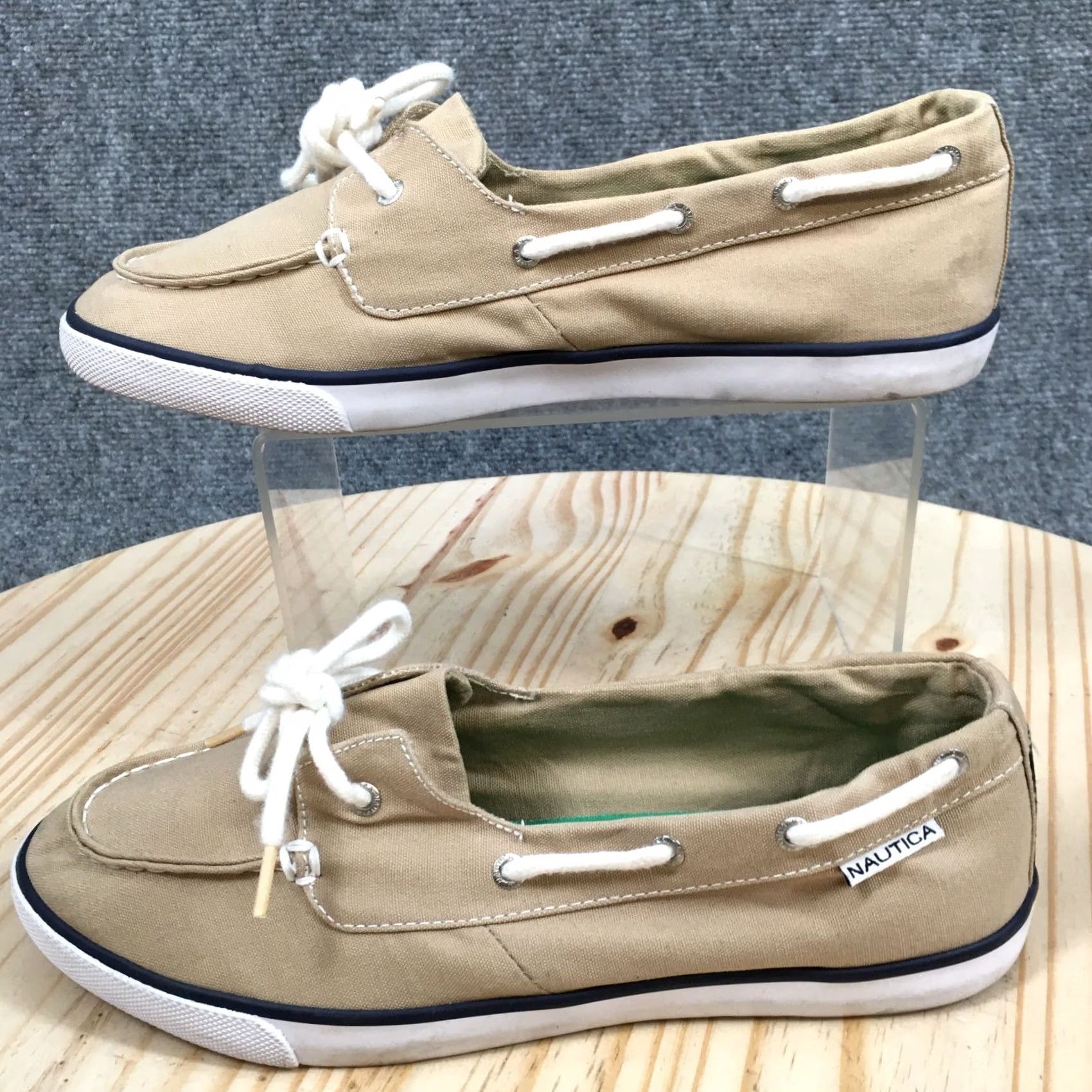 Nautica Nautica Shoes Womens 7.5 Pinecrest Boat Beige Slip On Moc Toe Low Top Casual Shoe Mens/ Womens Size M / US 6-8 / IT 42-44 - 3 Thumbnail