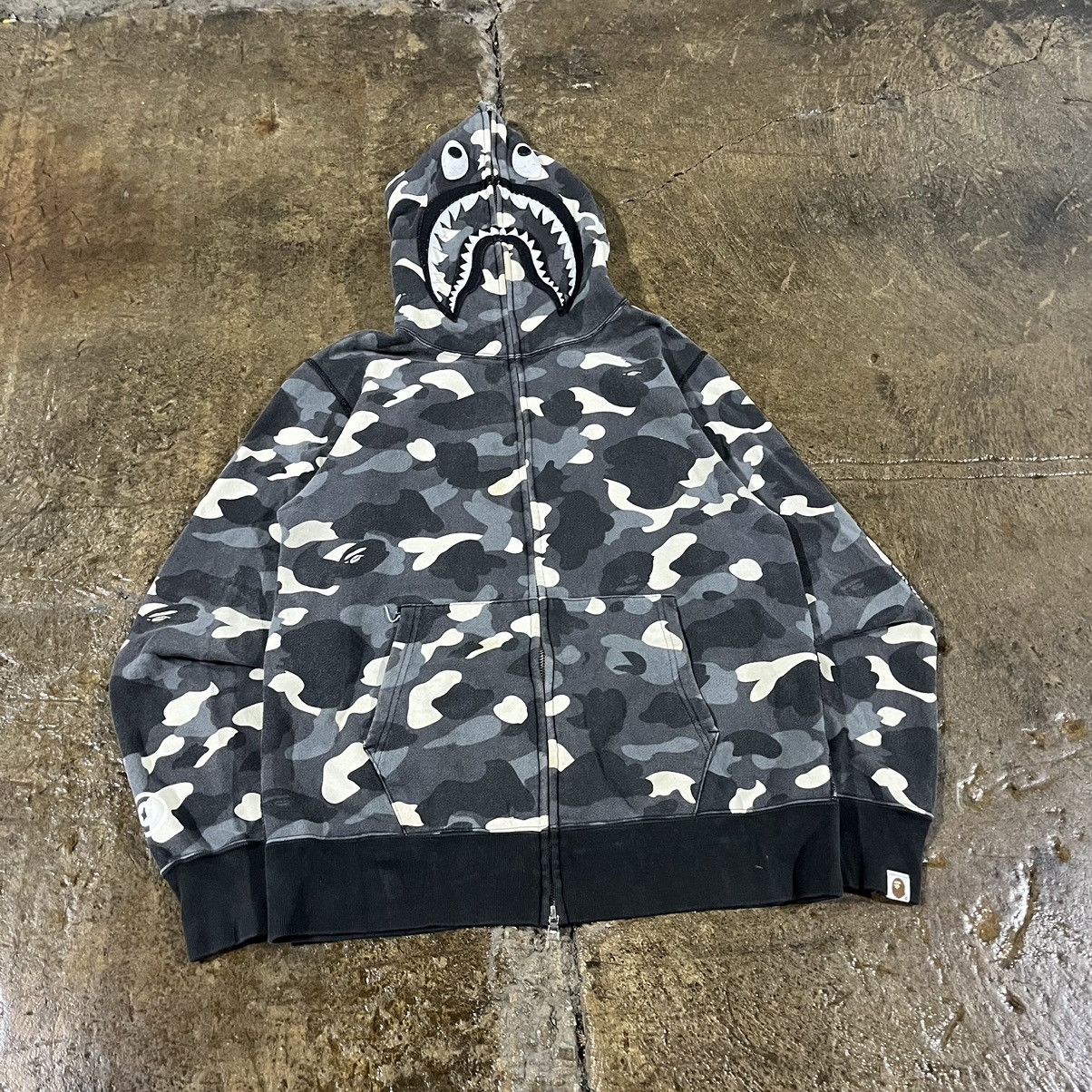 Bape Bathing Ape BAPE City Camo Shark PONR Full-Zip Hoodie (FW20) Size US L / EU 52-54 / 3 - 2 Thumbnail