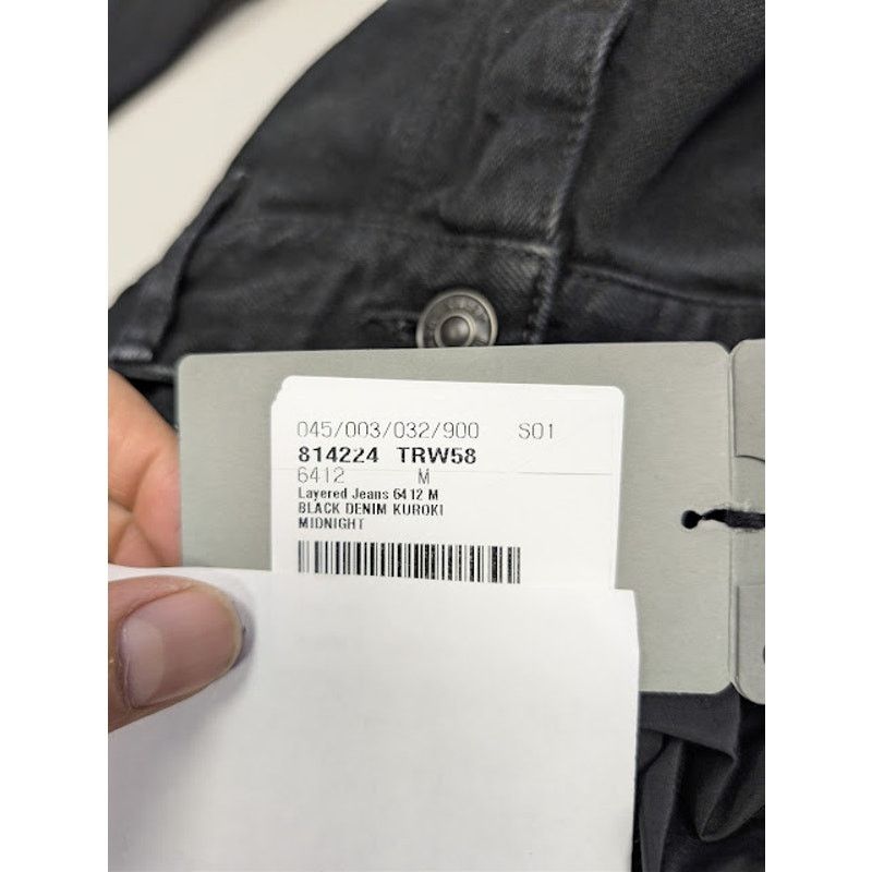 Balenciaga o1rshd1 Q:2 / Layered Kuroki Denim Jeans in Midnight Black Size US 32 / EU 48 - 23 Thumbnail