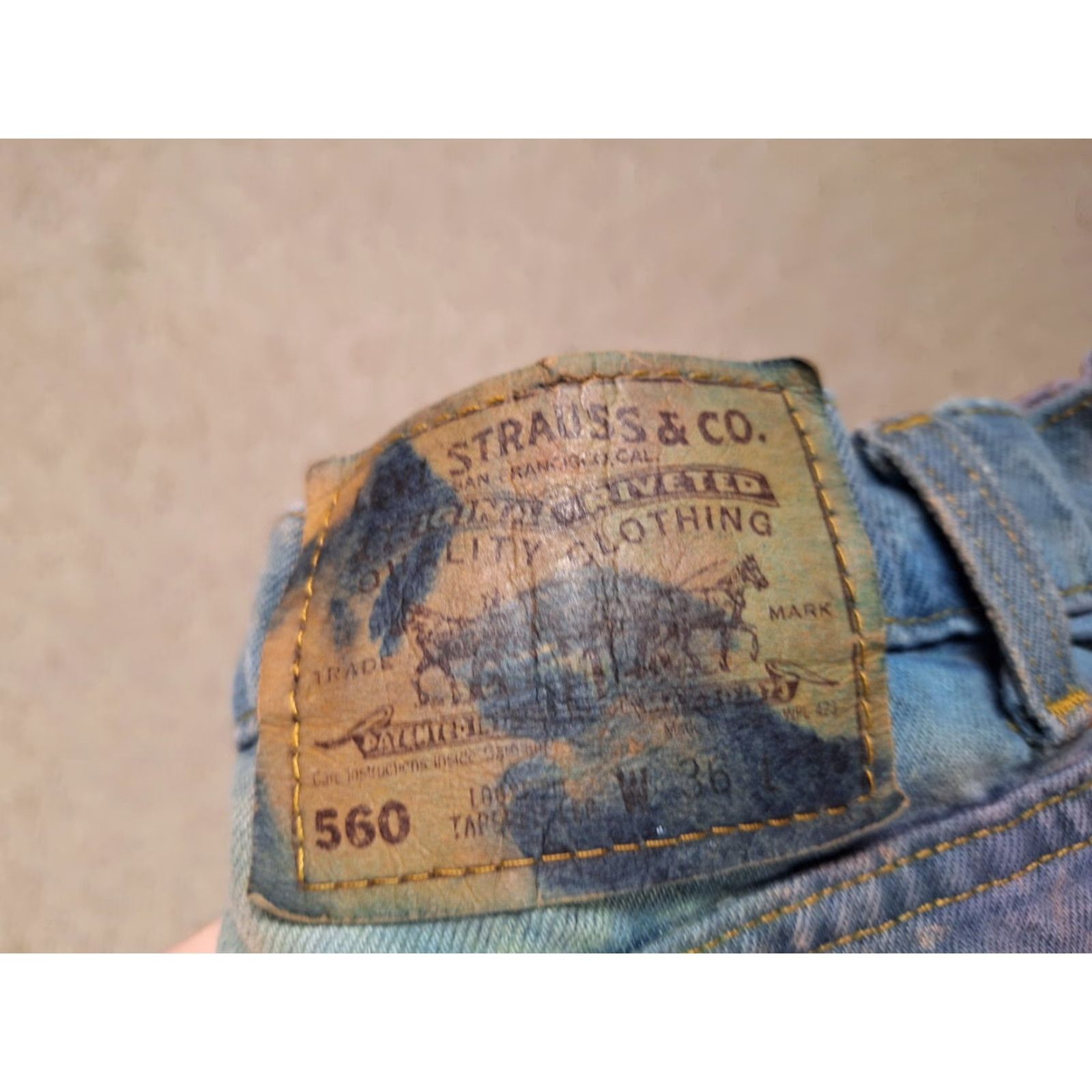 Levi's VINTAGE Levi's 560 Jeans Denim 90s Tapered 36 Blue Cotton 5-Pocket Mens Regular Loose Fit Read READ Size US 36 / EU 52 - 2 Thumbnail