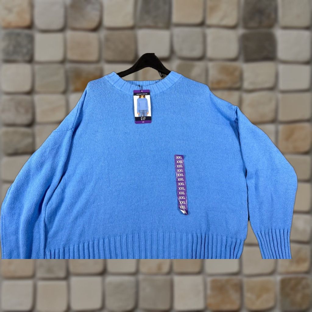 Gap Gap Sweater Womens 2XL Blue Crew Neck Pullover Long Sleeve Ribbed Cuff NWT Casual Preppy Autumn Size XXL / US 16-18 / IT 52-54 - 1 Thumbnail