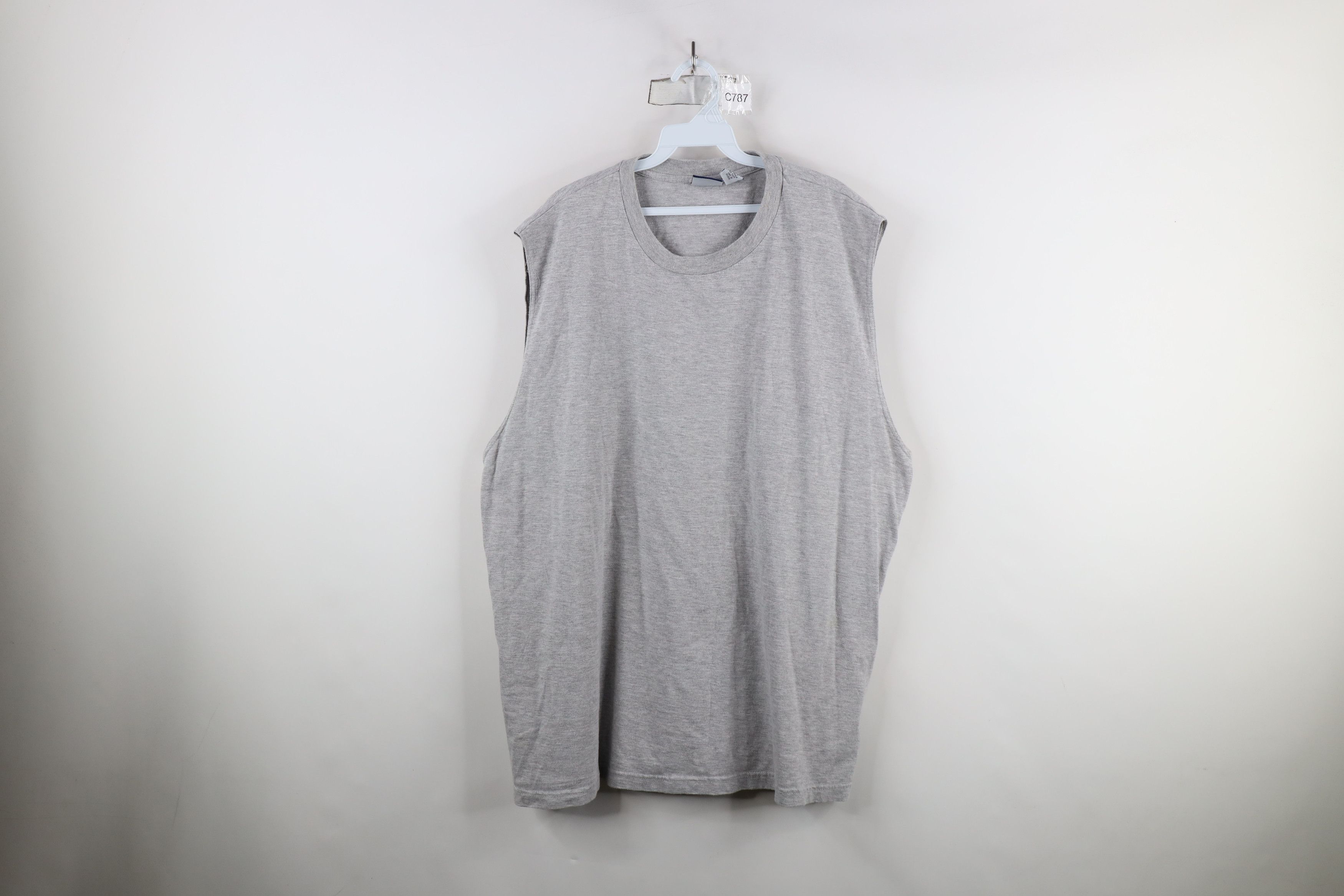 Vintage Vintage 90s Streetwear Sleeveless Muscle T-Shirt Gray Size US XXL / EU 58 / 5 - 1 Thumbnail