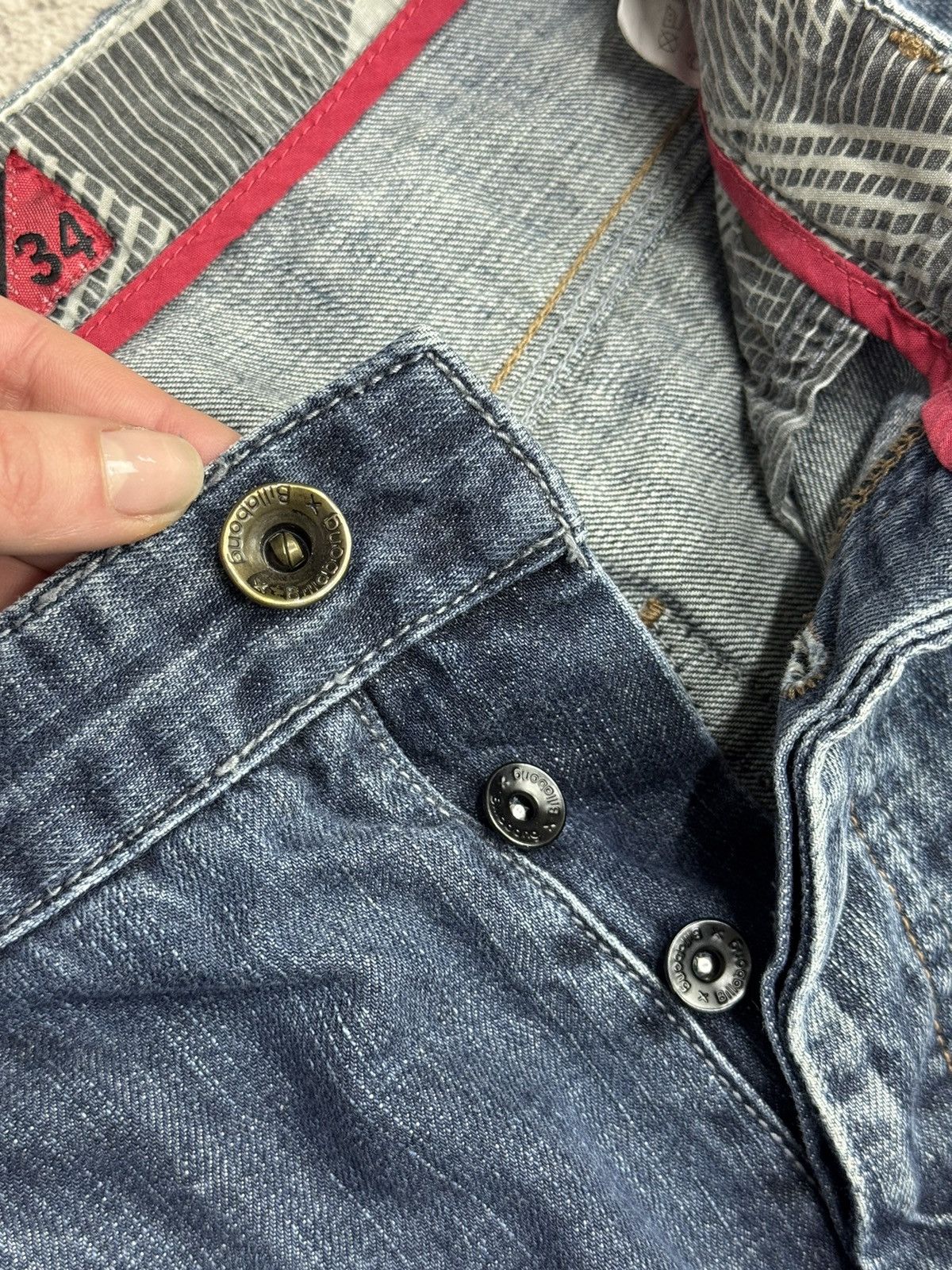 Billabong Wow😻VINTAGE CARGO MULTI-POCKET STREETWEAR FUBU DENIM EVISU Size US 34 / EU 50 - 6 Thumbnail