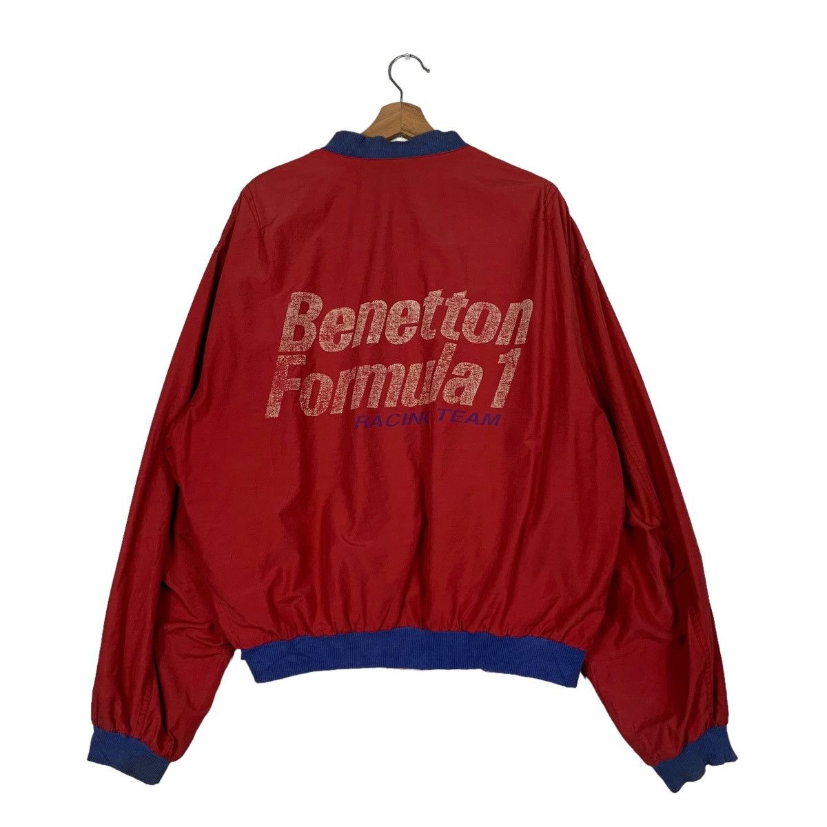 United Colors Of Benetton BENETTON FORMULA 1 Racing Team Big Logo Red Jacket #0123-C7 Size US L / EU 52-54 / 3 - 9 Thumbnail