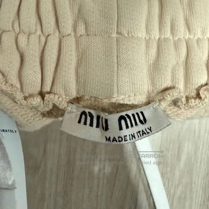 Miu Miu Miu Miu White Cotton Logo Women's Shorts . Size 28" / US 6 / IT 42 - 3 Thumbnail