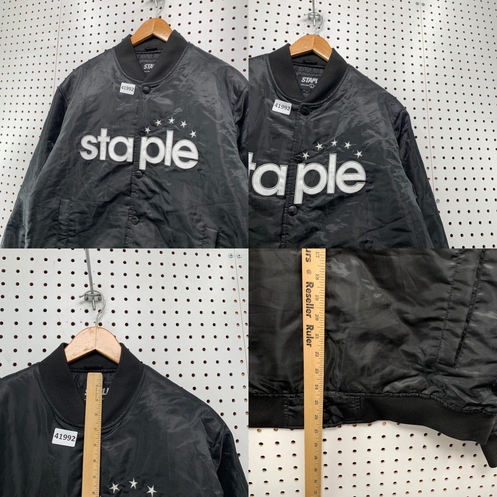 Vintage Staple Jeff Staple Satin Snap Jacket Mens Large Black Embroidered Skateboard 24x27 Satin Snap Jacket Mens Large Black Embroidered Skateboard 24x27 Size US L / EU 52-54 / 3 - 8 Thumbnail
