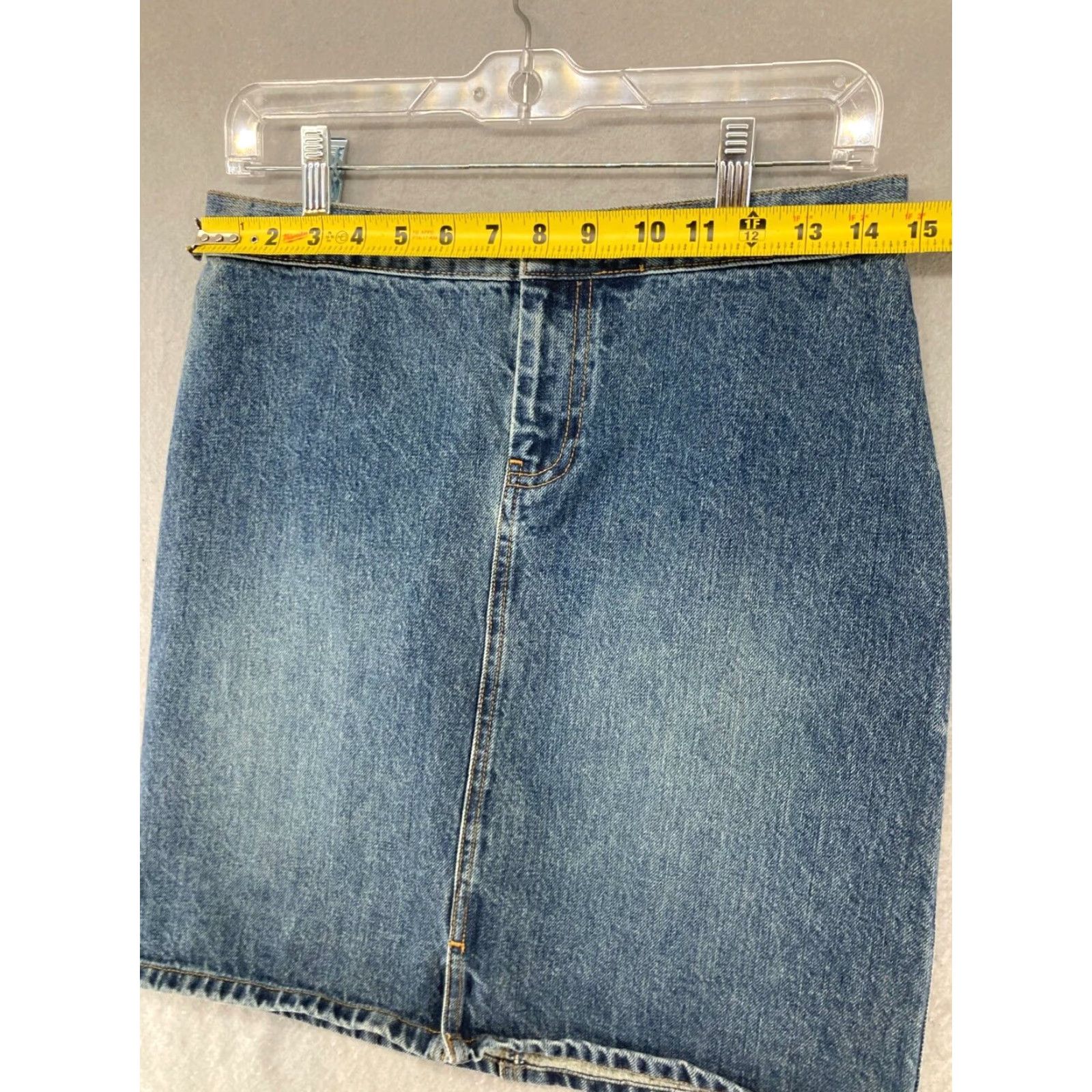 Gap Gap Women's Blue Denim Pencil Skirt Size 4 Medium Wash Casual 90s Style Size 27" / US 4 / IT 40 - 2 Thumbnail