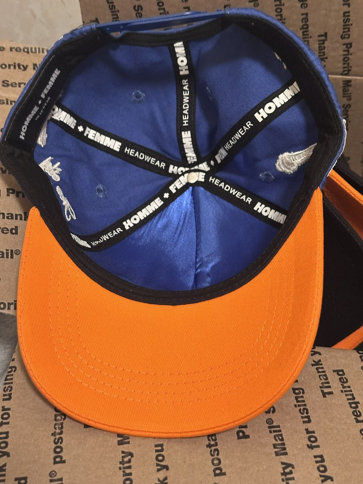 Homme + Femme La Homme Femme, NYC Royalty Snapback Blue and Orange Size ONE SIZE - 4 Thumbnail