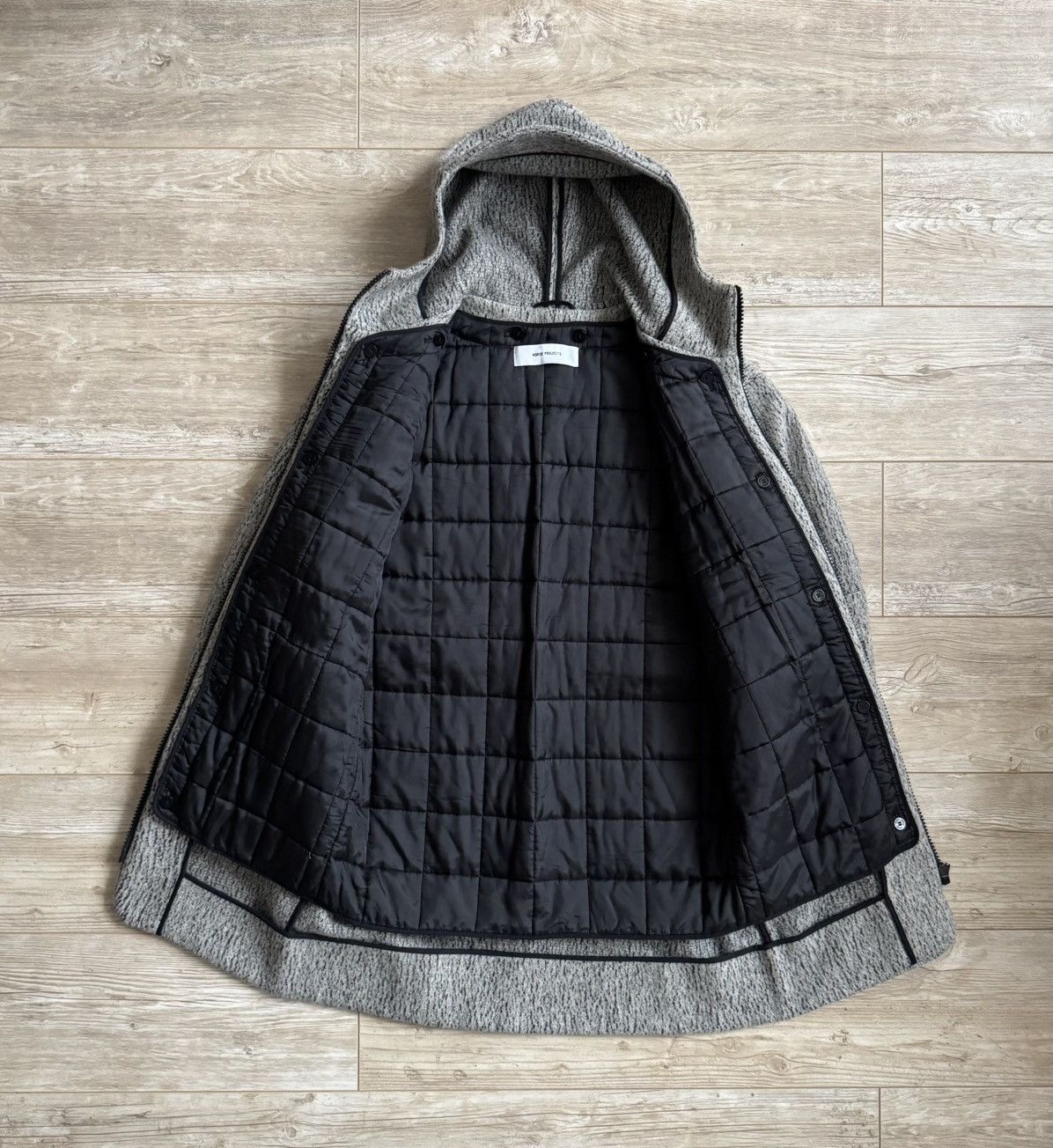 Norse Projects Norse Projects Signet Felt Hooded Coat – Grey Wool Size XS / US 0-2 / IT 36-38 - 8 Thumbnail
