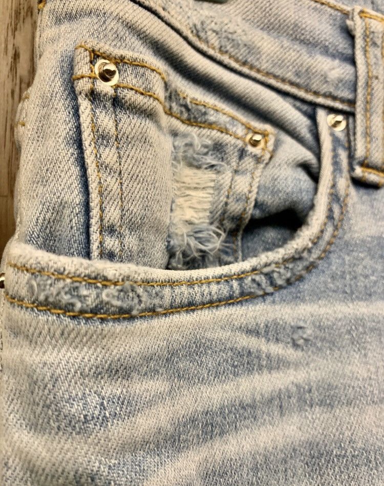 Amiri AMIRI mx1 split leather distressed stretch jeans 2412- Size US 28 / EU 44 - 5 Thumbnail