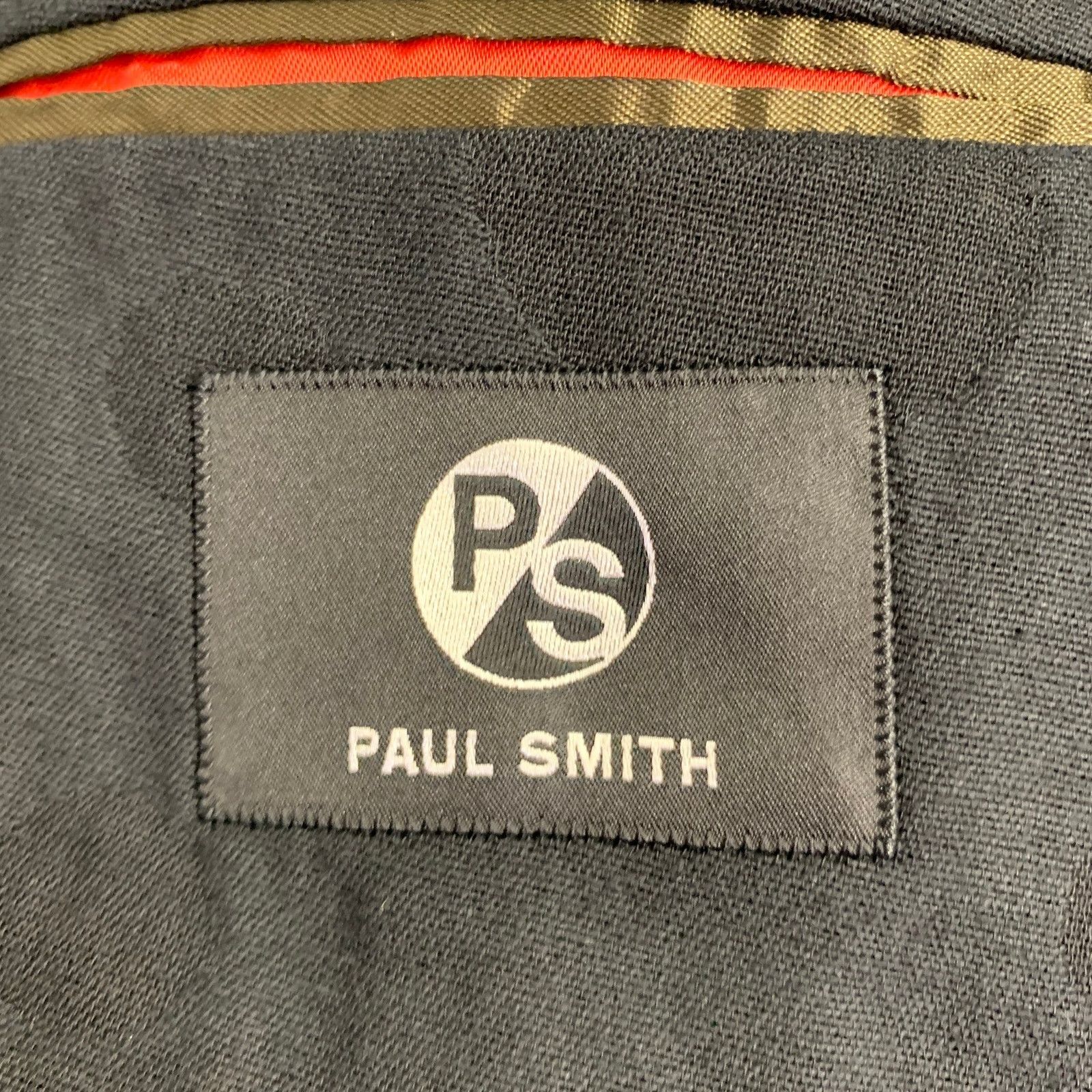 PS by PAUL SMITH Size 44 Black Dots Cotton Blend Sport Coat