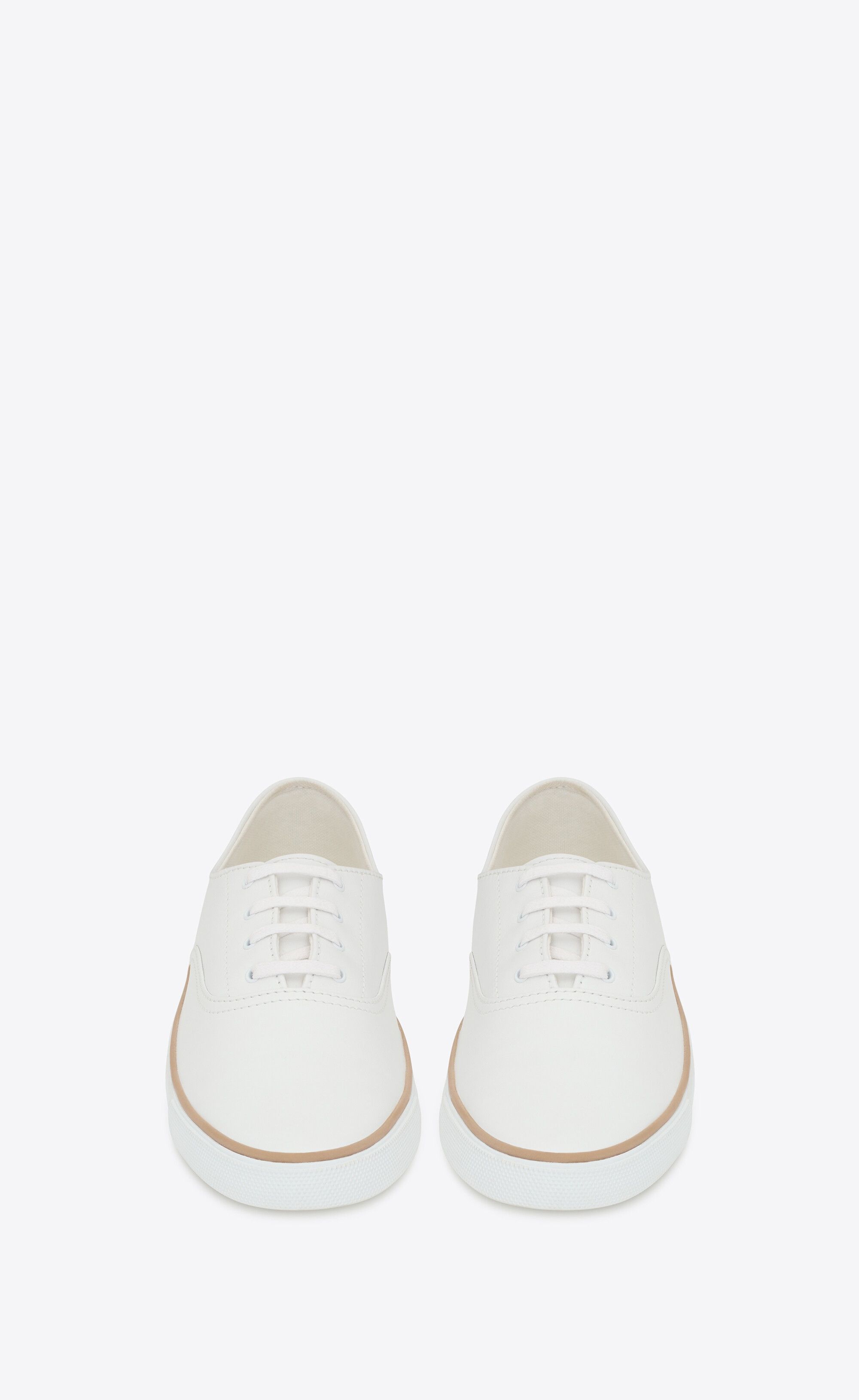 Saint Laurent Paris o1s1wg111224 Feliz Low Top Sneakers Smooth Leather in White Size US 8 / EU 41 - 2 Thumbnail