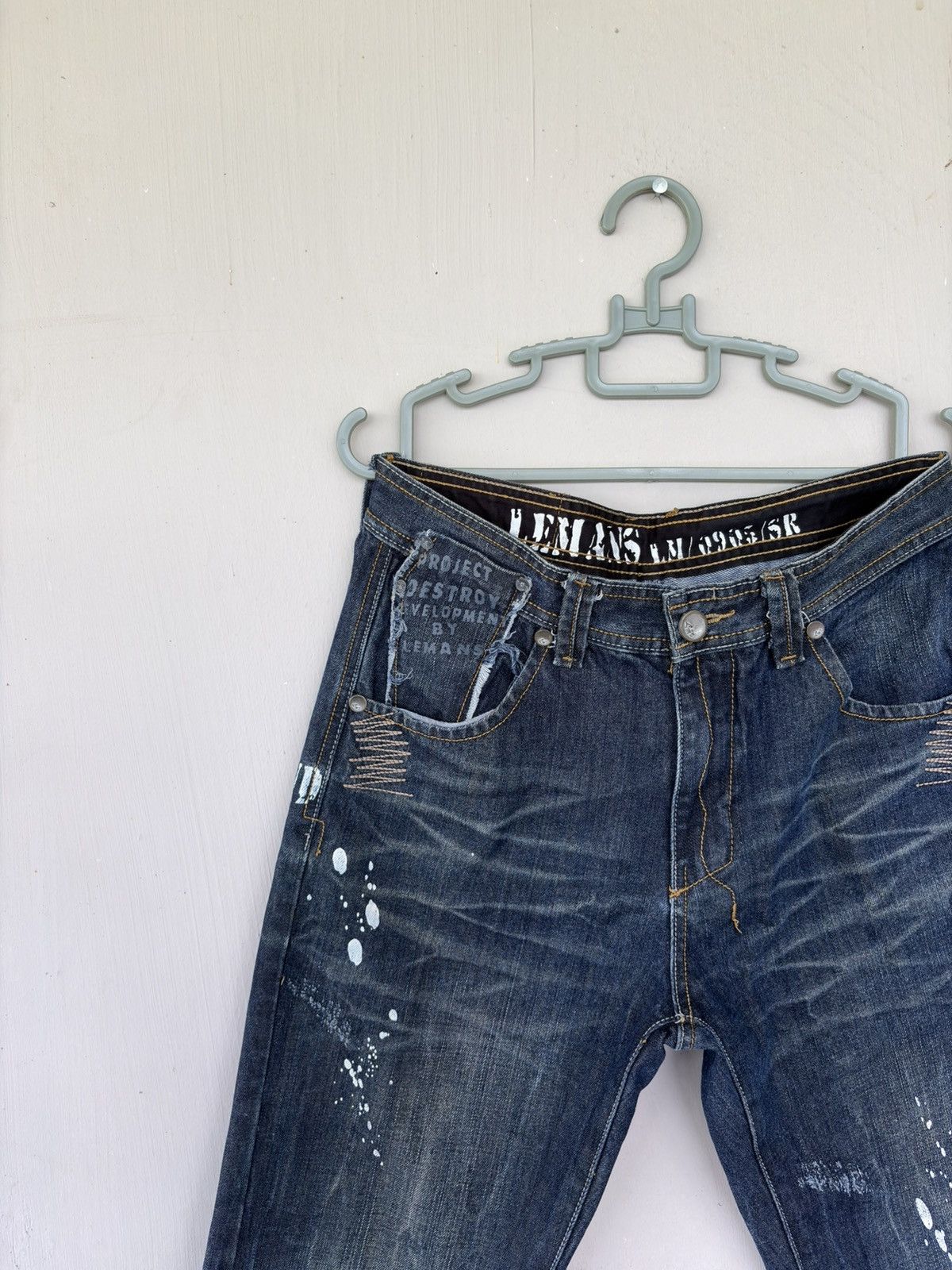 Japanese Brand Japanese Le Mans Streetwear Distressed Denim Size US 32 / EU 48 - 3 Thumbnail