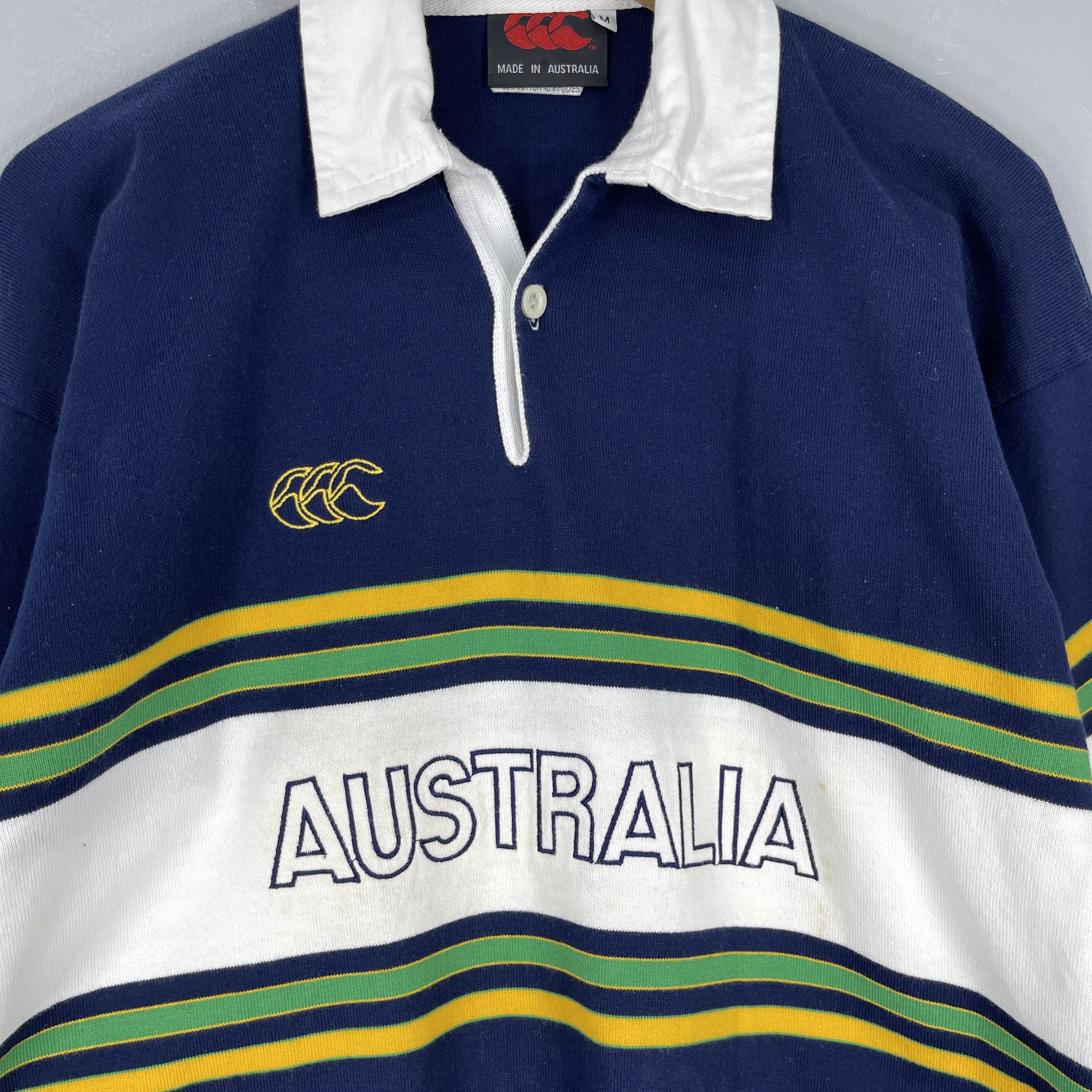 Canterbury of New Zealand Vintage 90's CANTERBURY Australia Wallabies Rugby Shirt Size US M / EU 48-50 / 2 - 2 Thumbnail