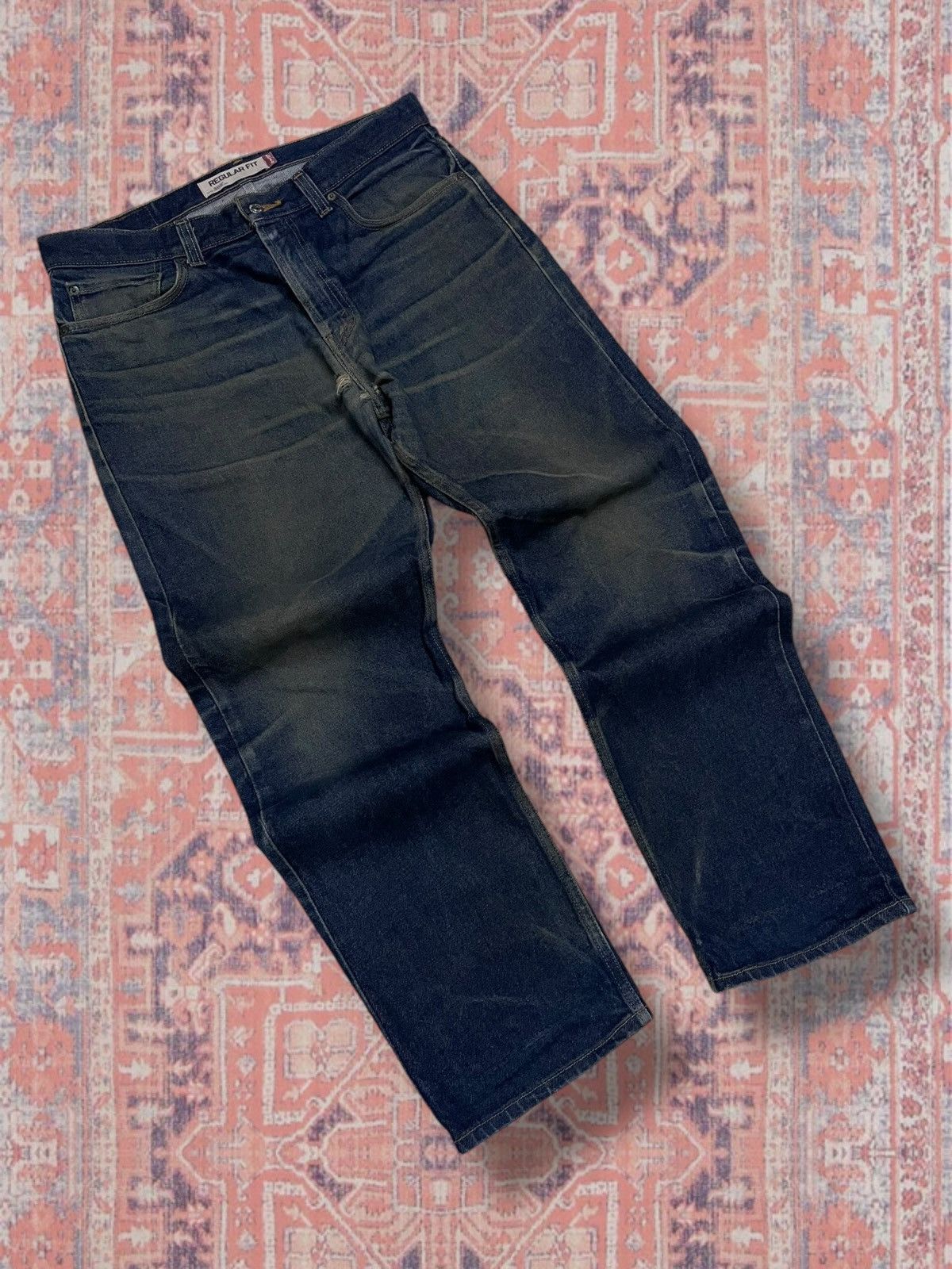 Levi's Vintage Clothing Vintage Designer Levis 505 Regular Fit Indigo Distressed Size US 35 - 2 Thumbnail