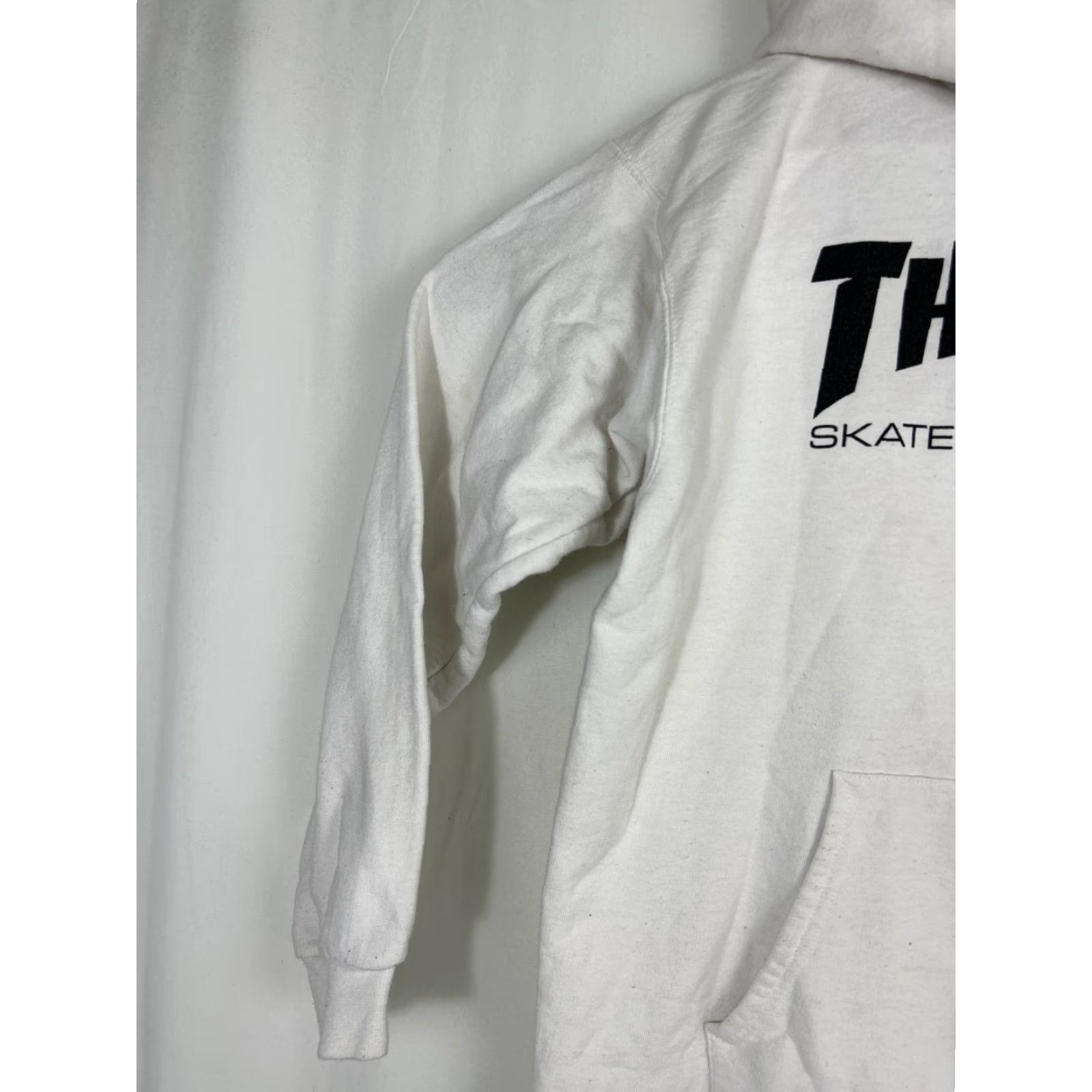 Thrasher Thrasher Hoodie Mens Small White Flaw Small Hole Pullover Hoodie Skateboarding Mag Tee? Size US S / EU 44-46 / 1 - 2 Thumbnail