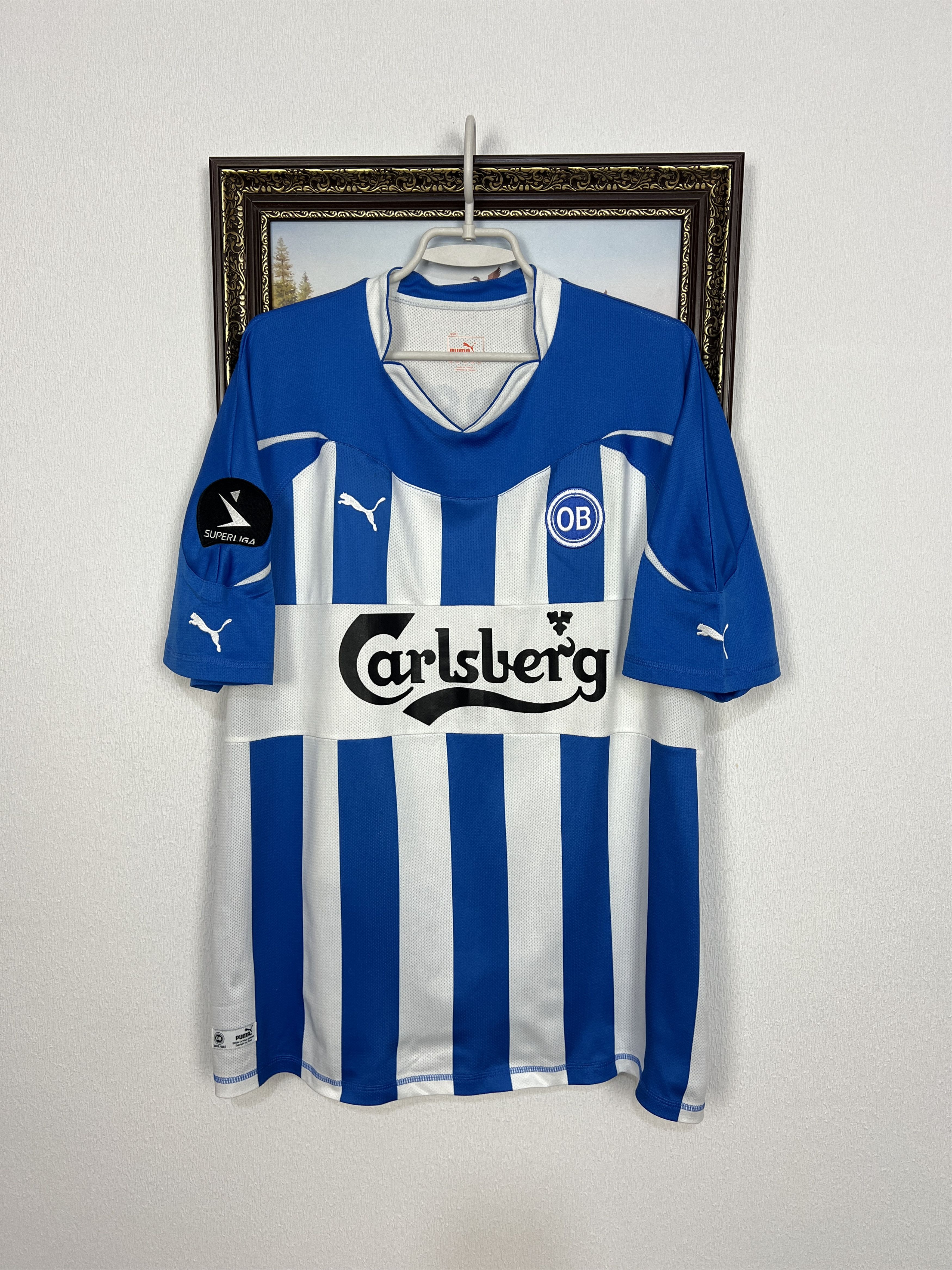 Puma Odense BK Home football shirt 2011 Soccer #7 Larsen Jersey Size US XXL / EU 58 / 5 - 5 Thumbnail