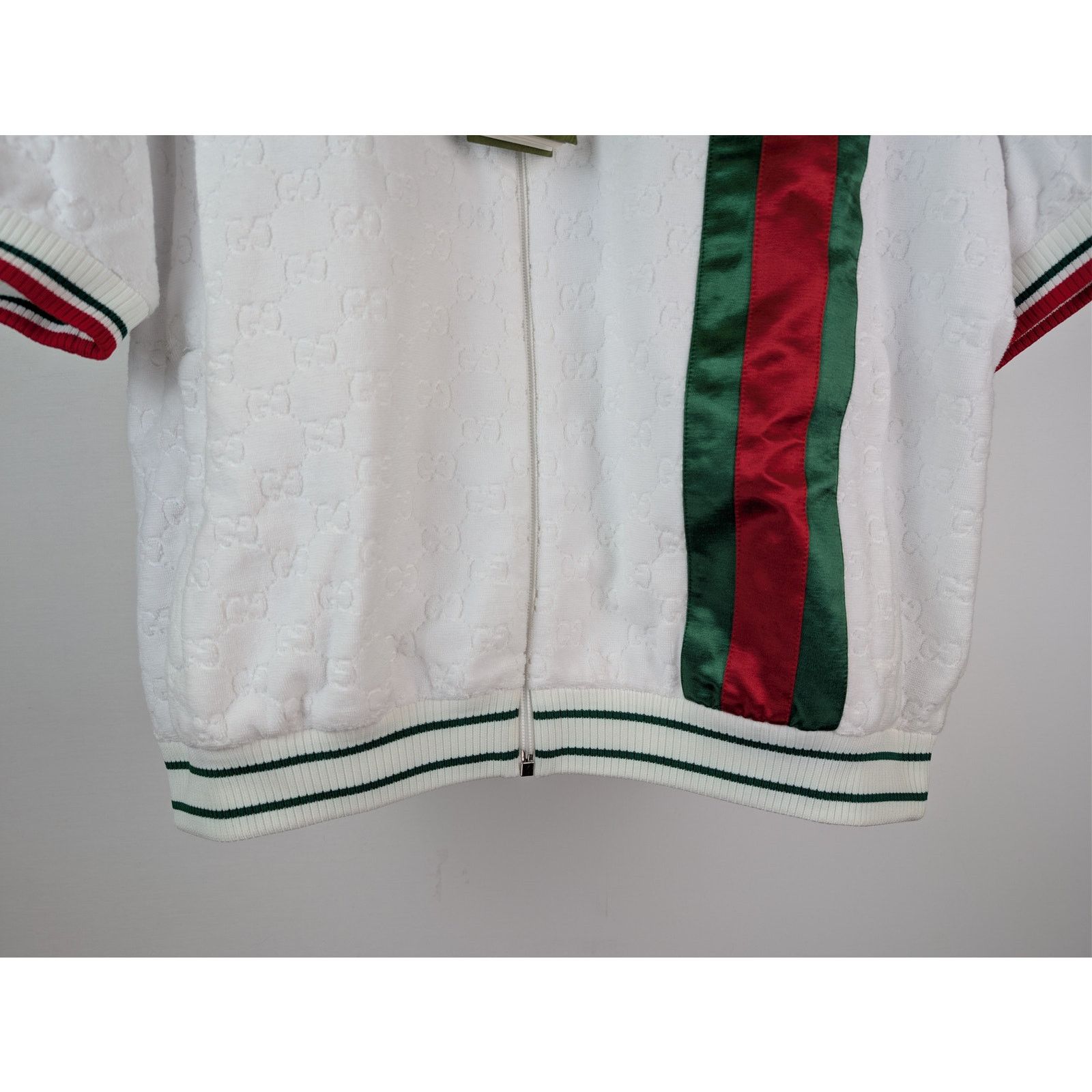 Gucci o1rshd1 Q:2 / GG Cotton Terry Cloth Polo Zip-Up Sweater Size US L / EU 52-54 / 3 - 4 Thumbnail