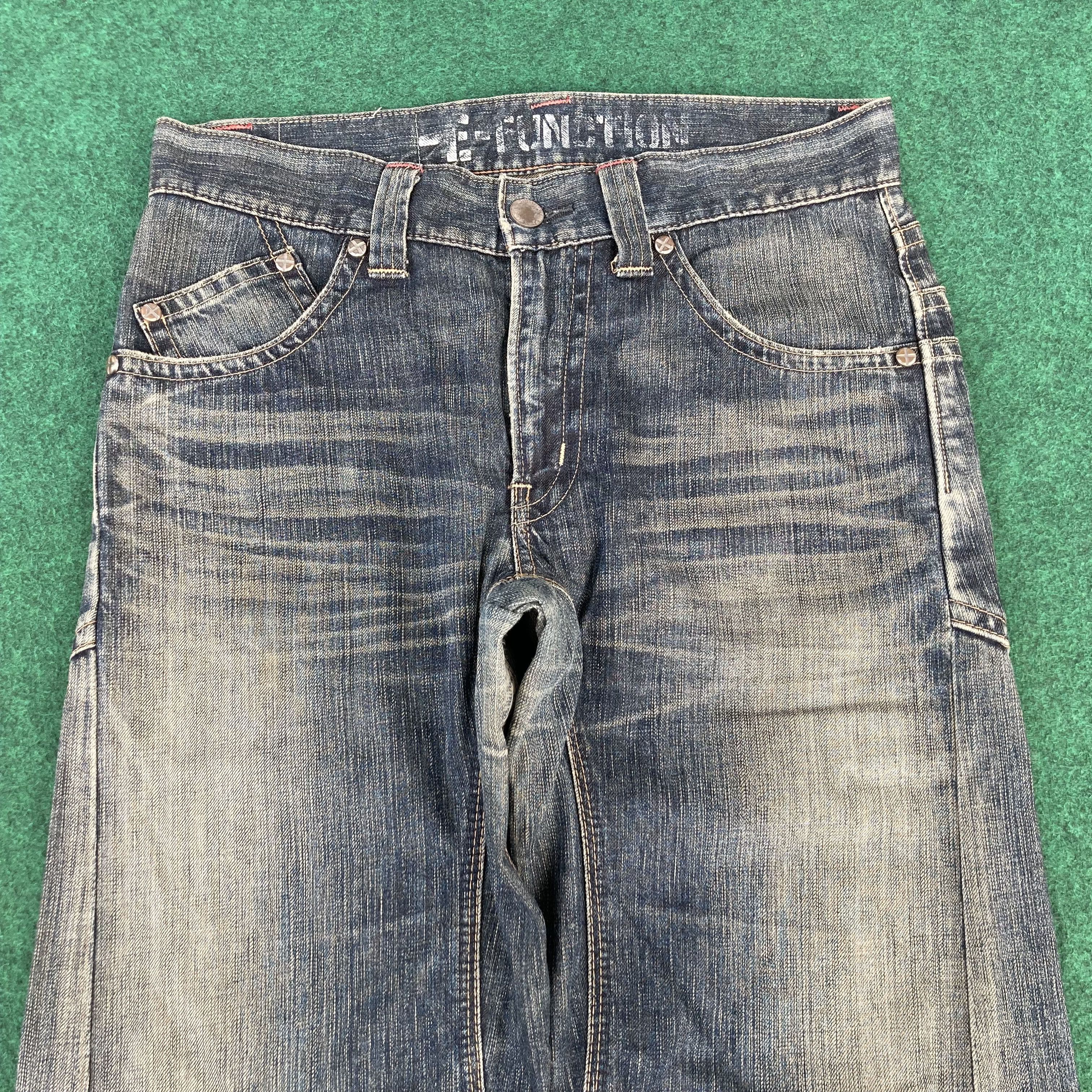 Edwin × Japanese Brand 33x32 Vtg Edwin EFunction Denim Zipper Denim Baggy Jeans Size US 33 - 3 Thumbnail